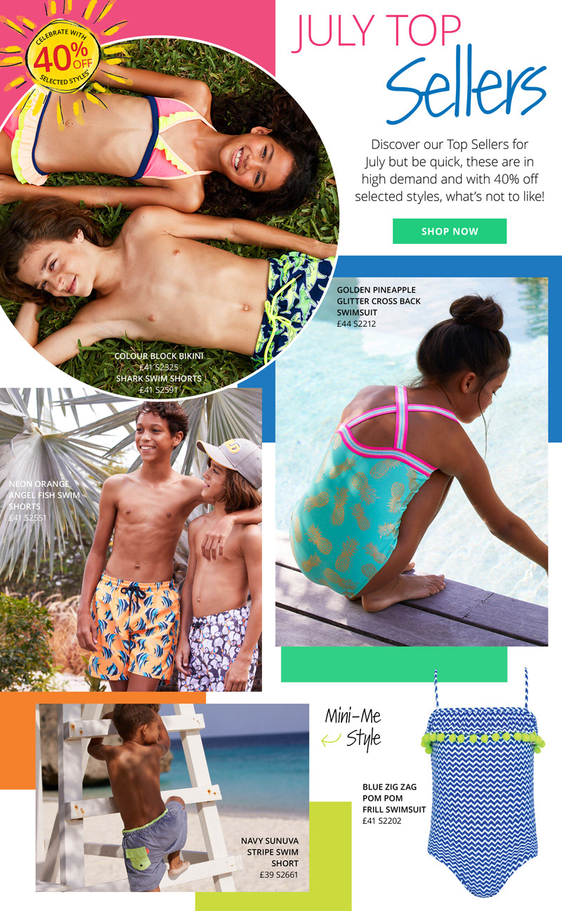 July Top Sellers Sunuva Email