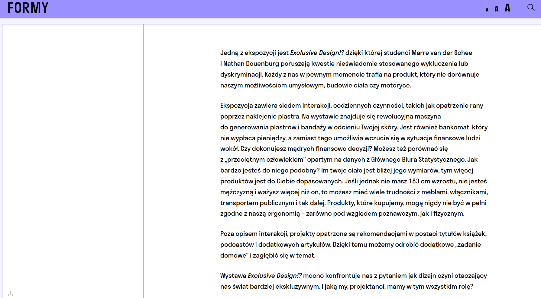 Recensie van Poolse Design journalist Klaudia Kasparszak voor FORMY.xy | https://formy.xyz/krotka-forma/picture-this-wyobraz-sobie-sciezka-zdrowia-i-dobrostanu-na-dutch-design-week-2023/