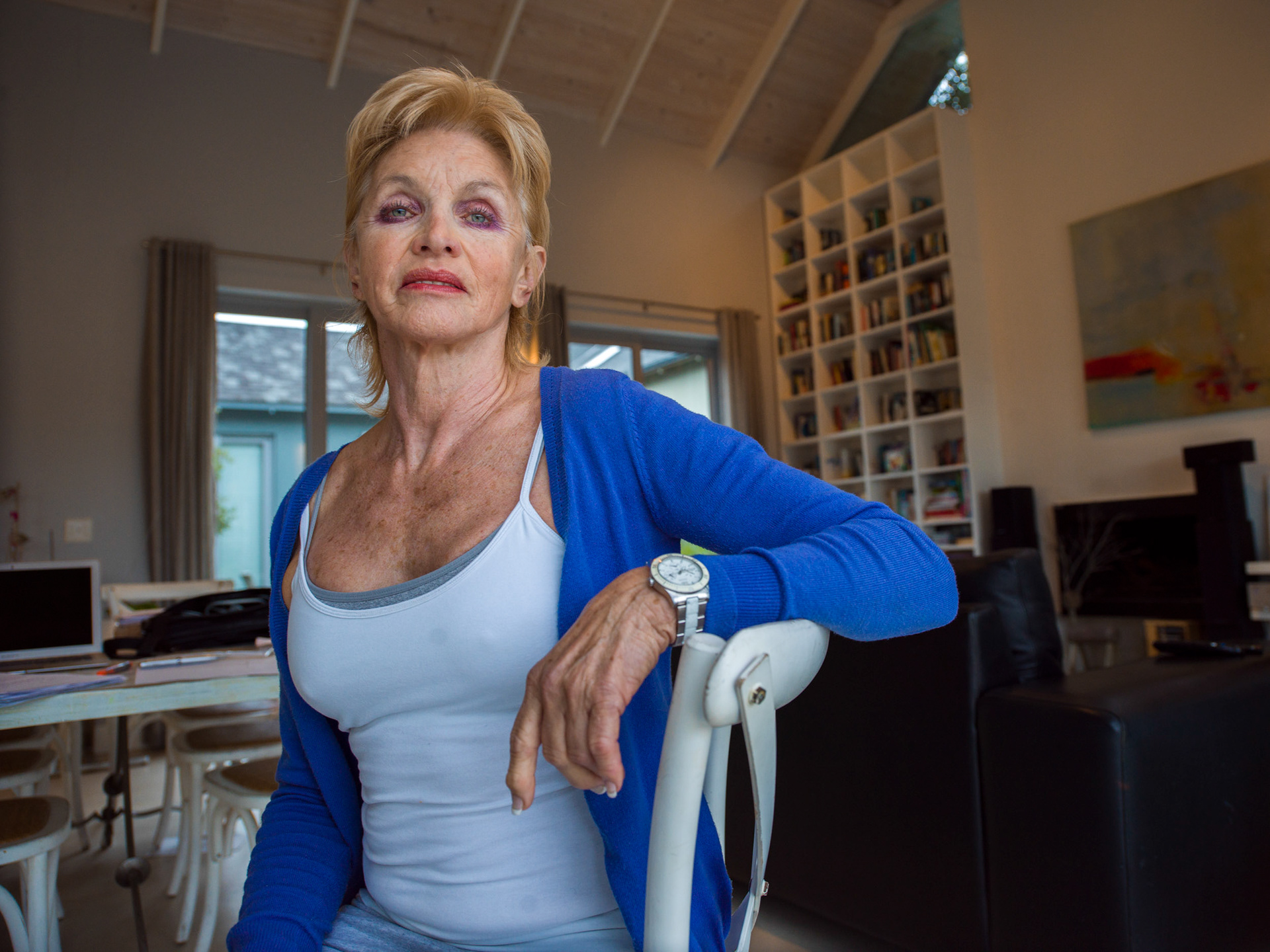 rich woman inside her home in cape town south africa