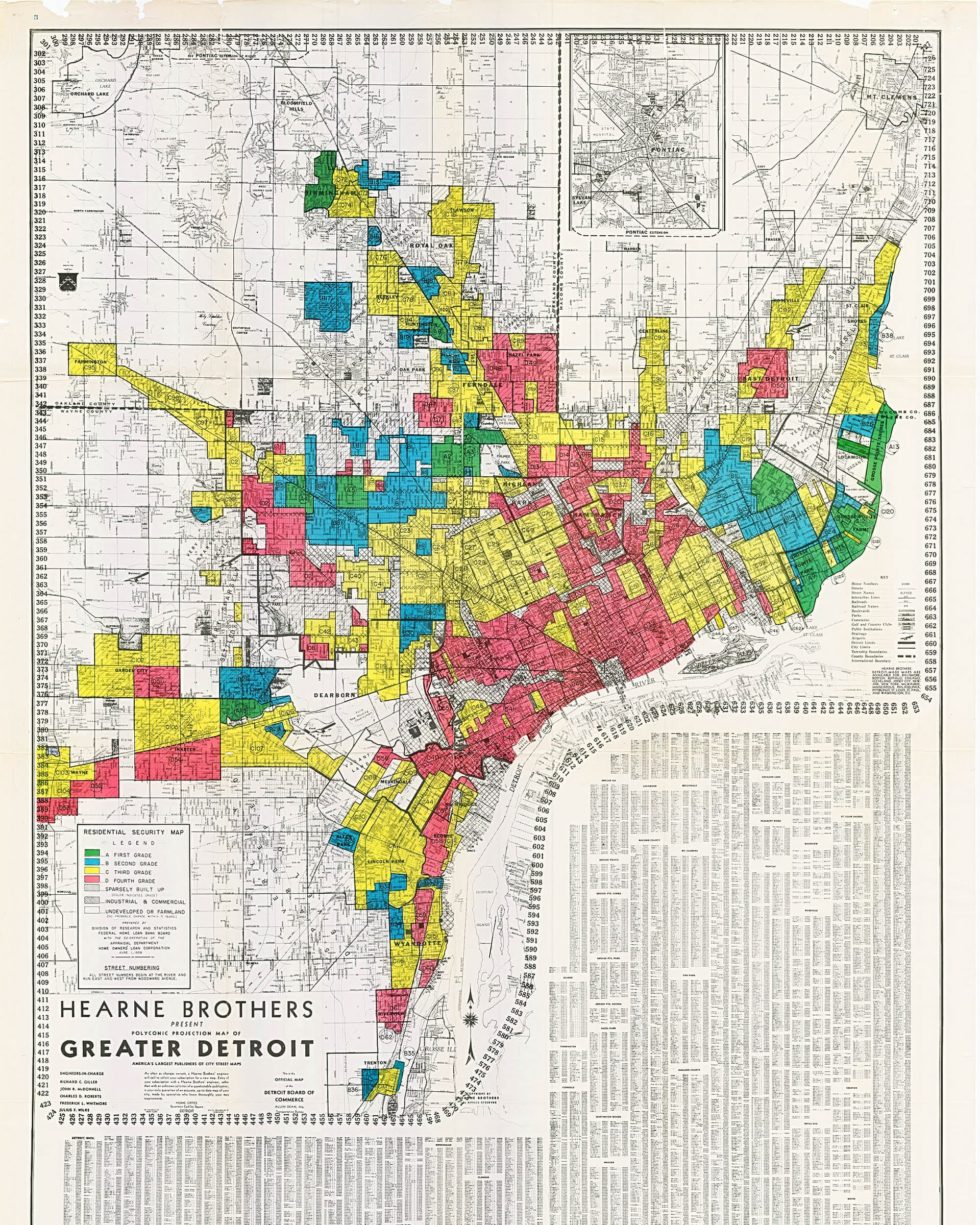 map of redlining in detroit