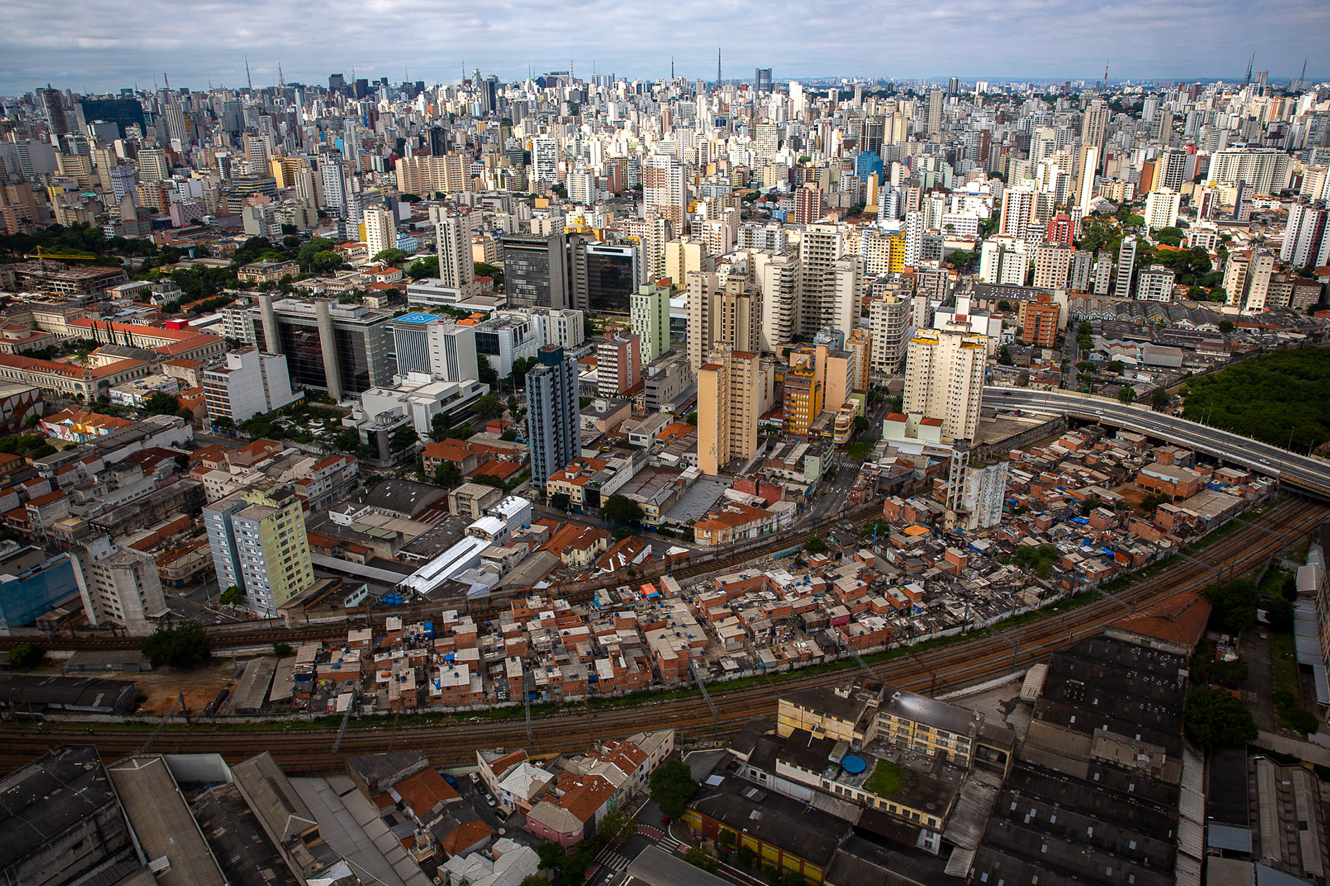 The favela do moinho, the last favela in downtown Sao Paulo Brazil.