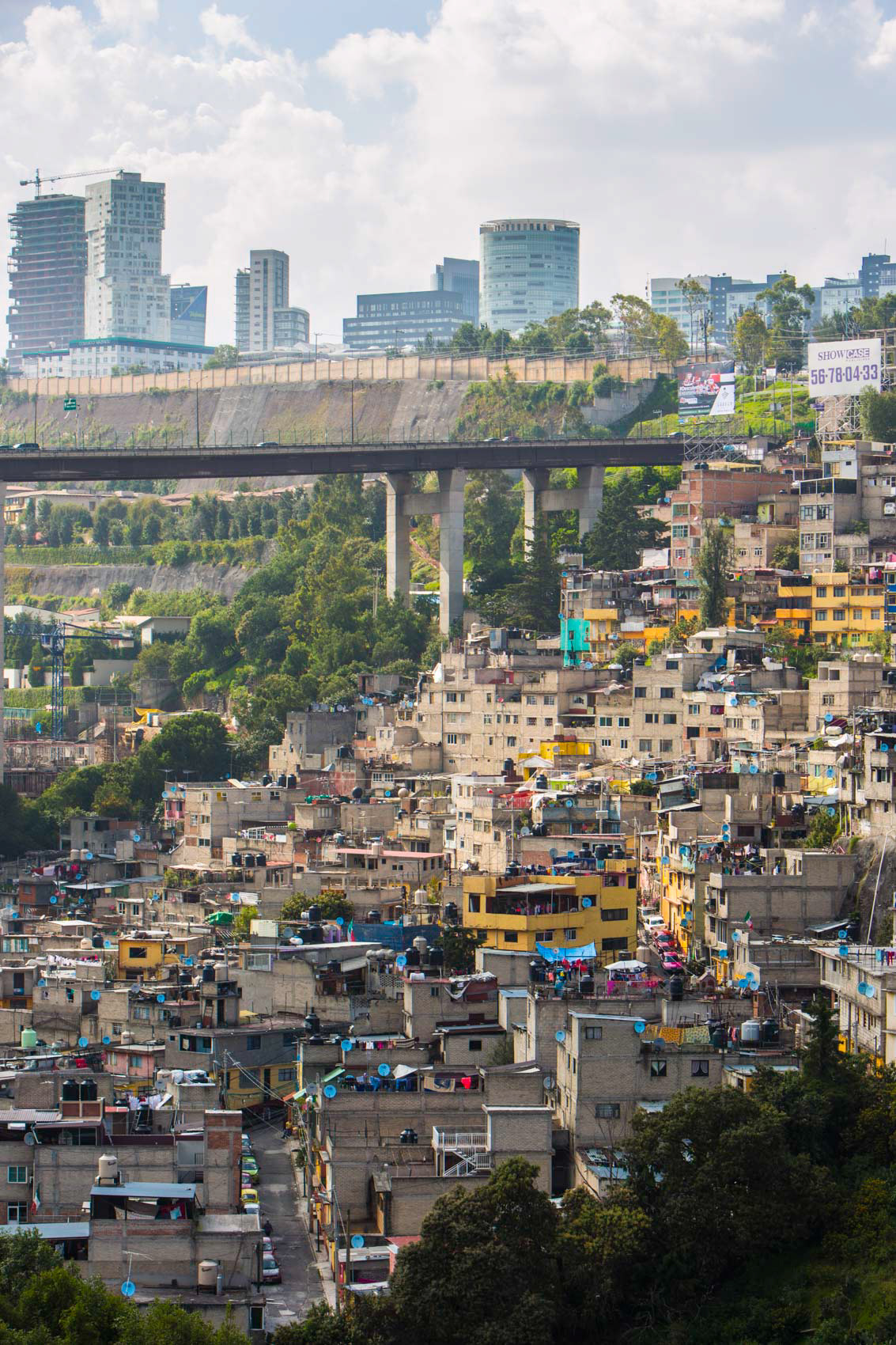 slums and highways in mexico city