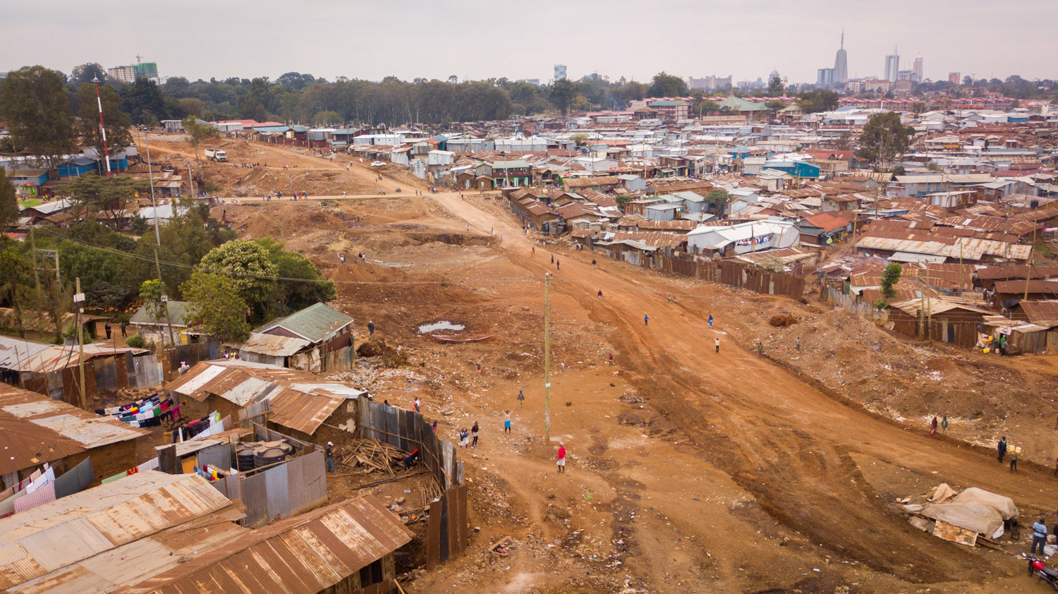 aerial view of kibera, nairobi