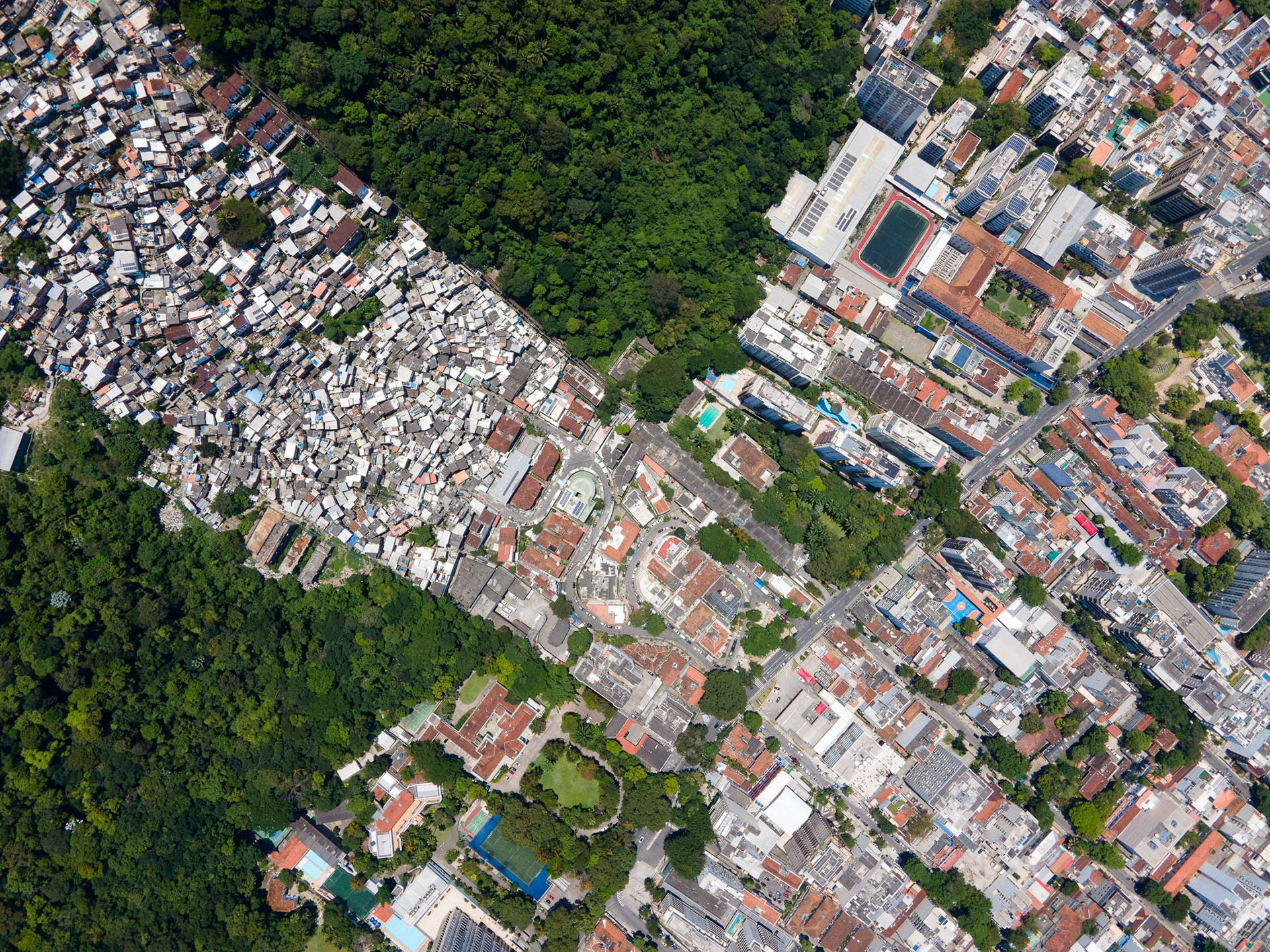 Inequality in Rio de Janeiro, Brazil.