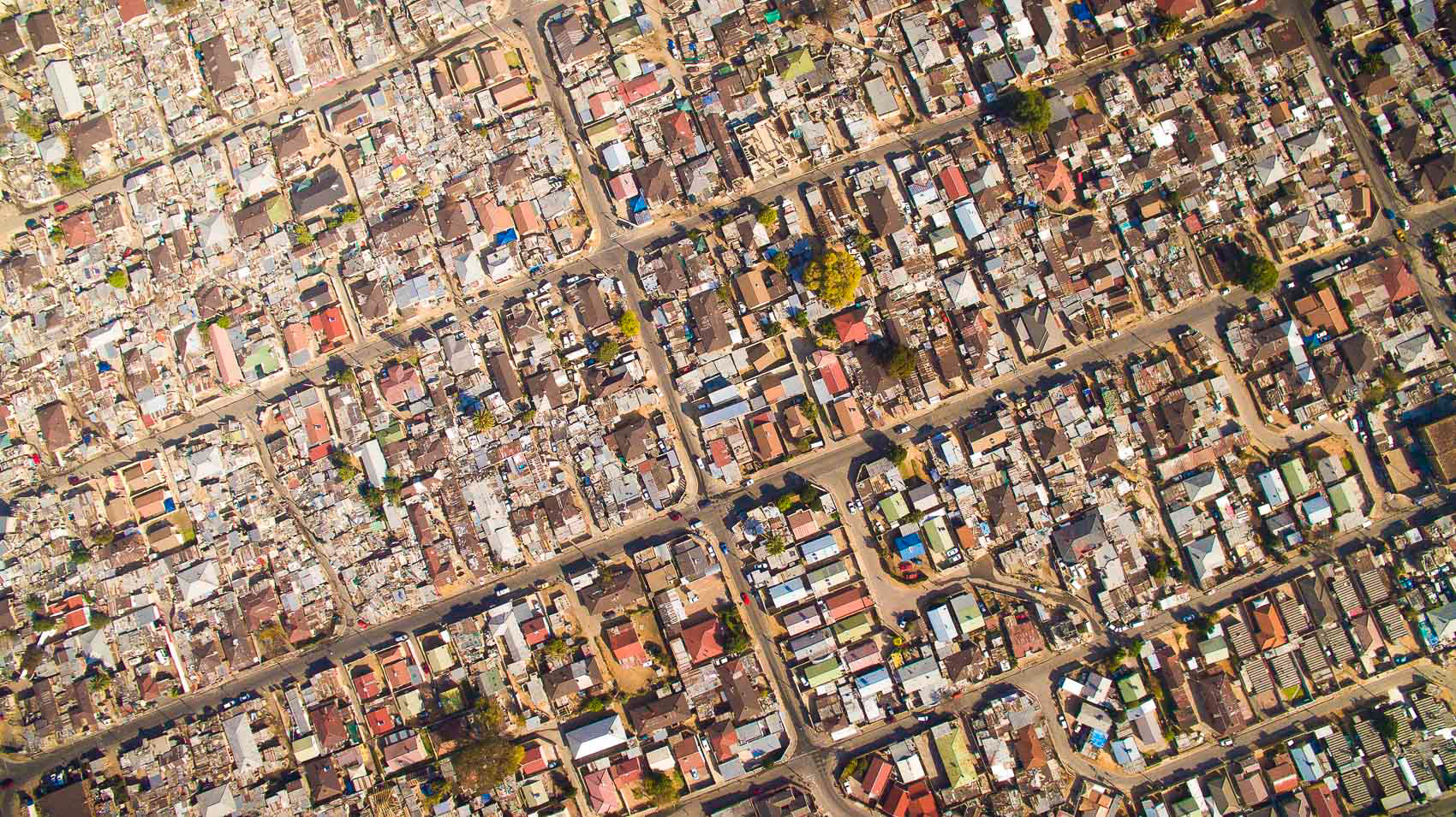 aerial view of alexandra in johannesburg