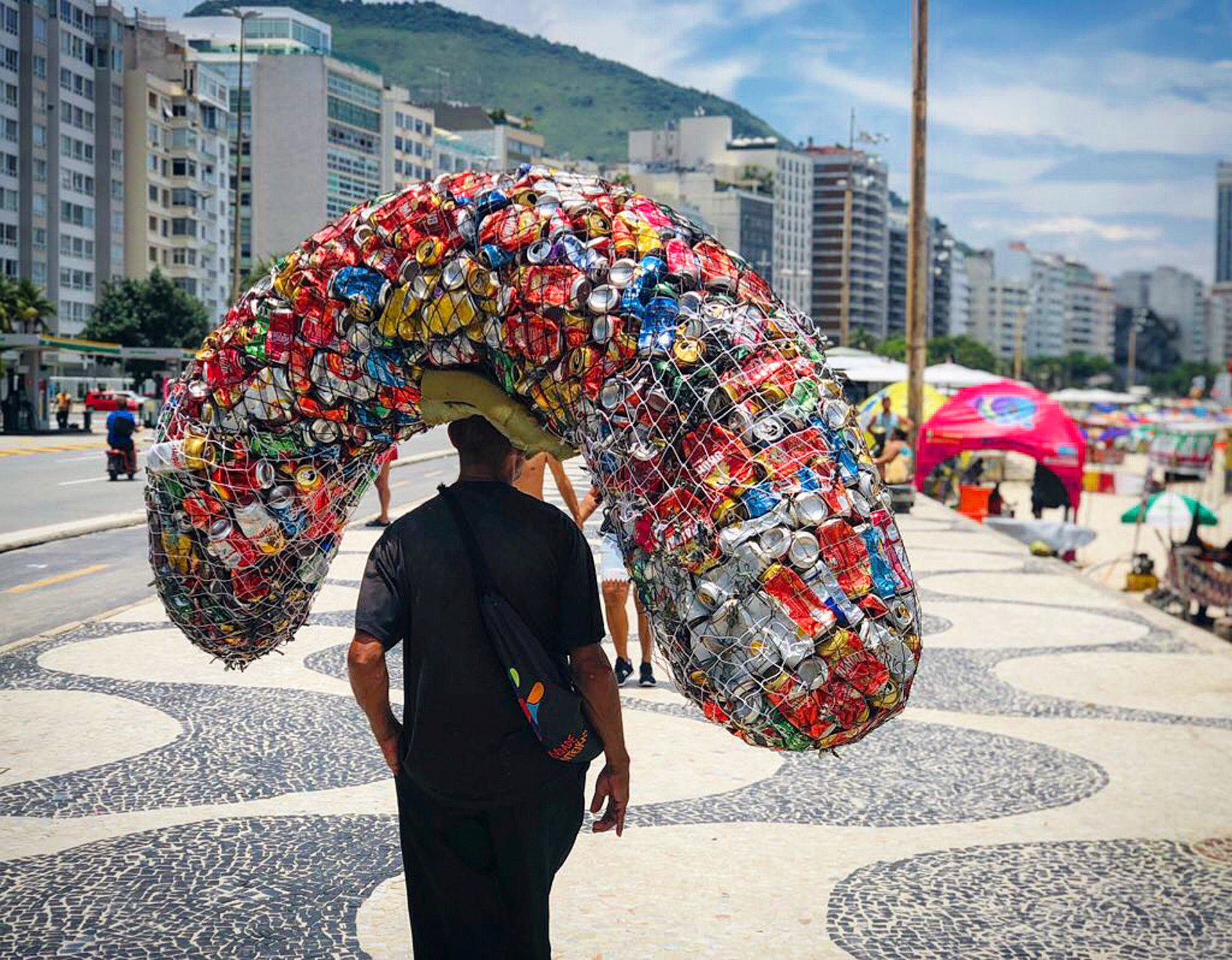Recylcler in Rio de Janeiro, Brazil.