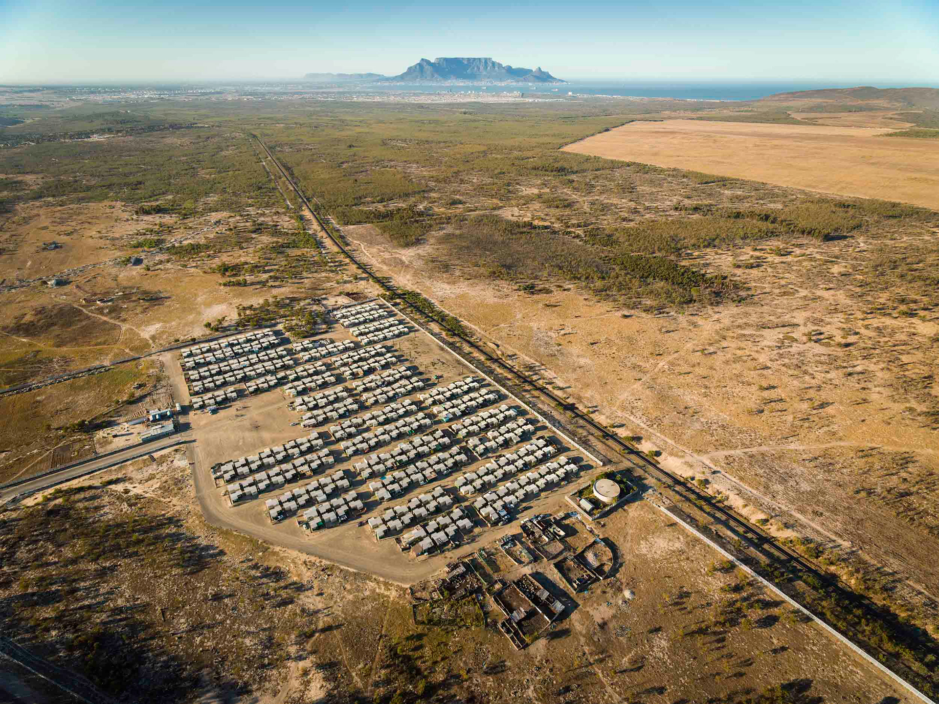 relocation camp in the desert outside of cape town south africa