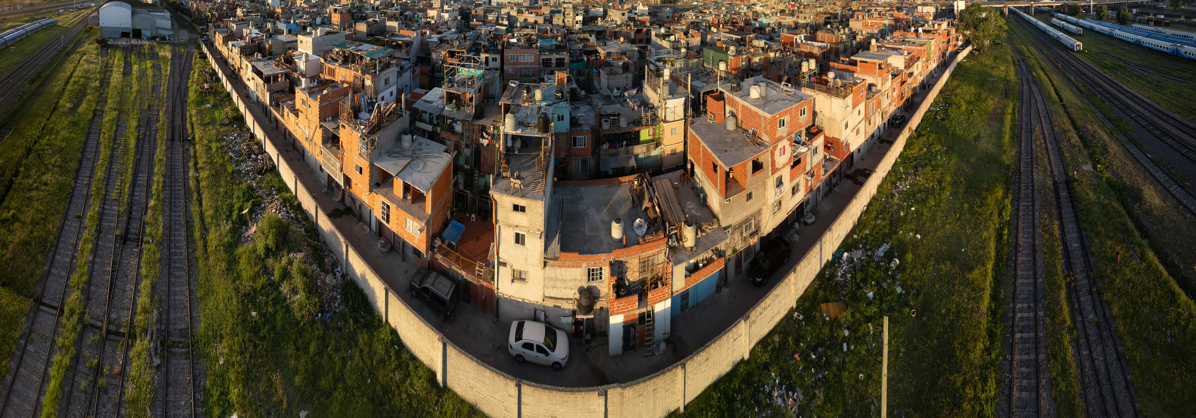 Panorama of a slum in Buenos Aires, Argentina.