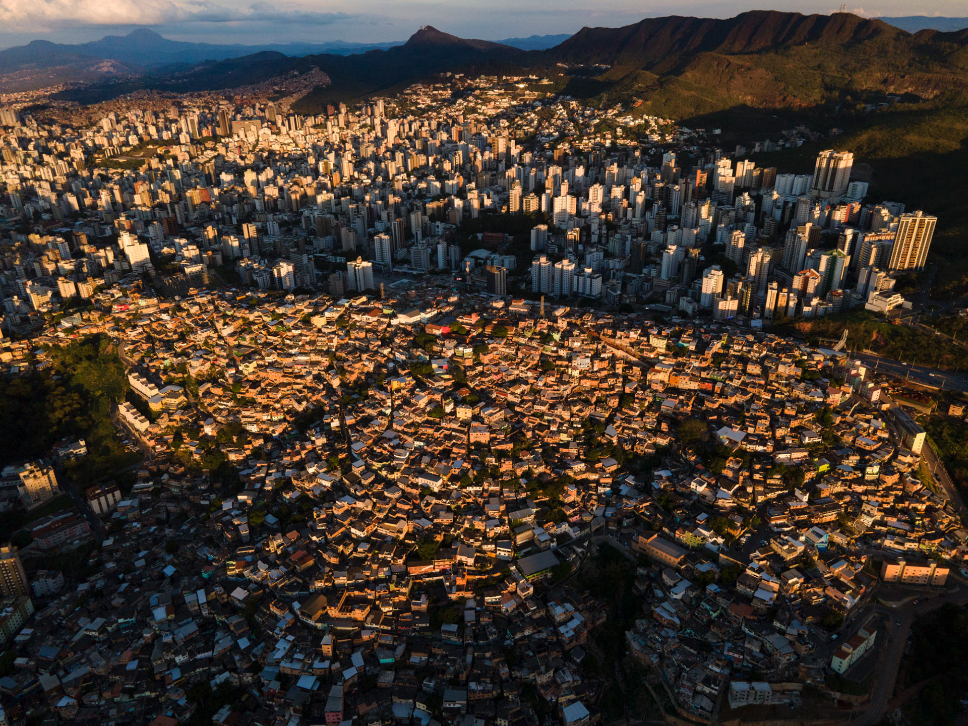 Sunset over Belo Horizonte, Brazil.