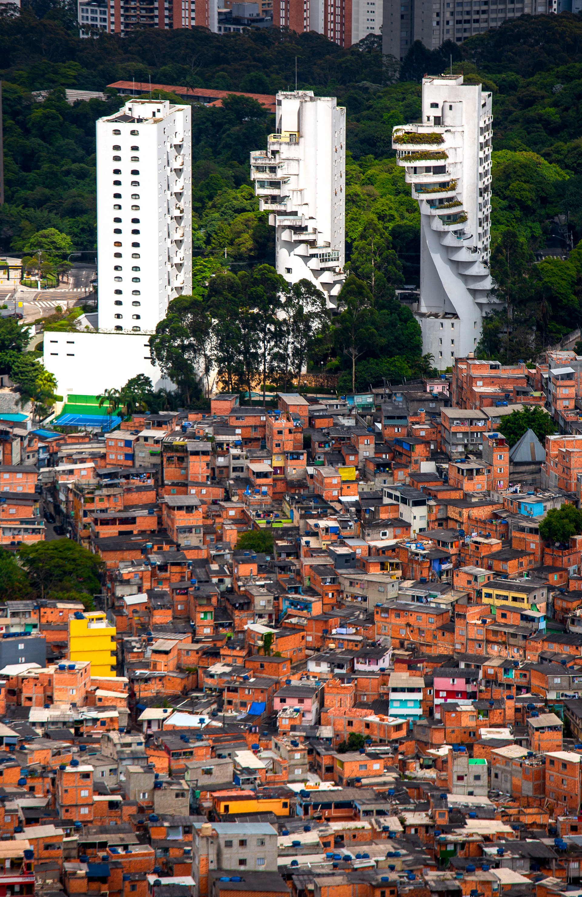 Inequality in Sao Paulo, Brazil.