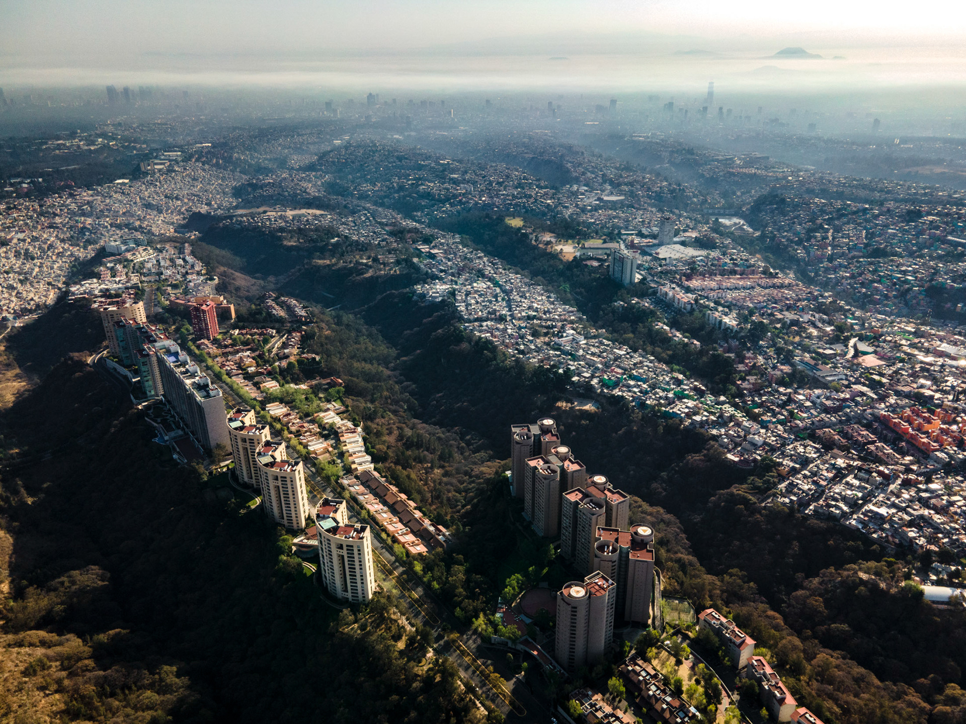 aerial view of mexico city
