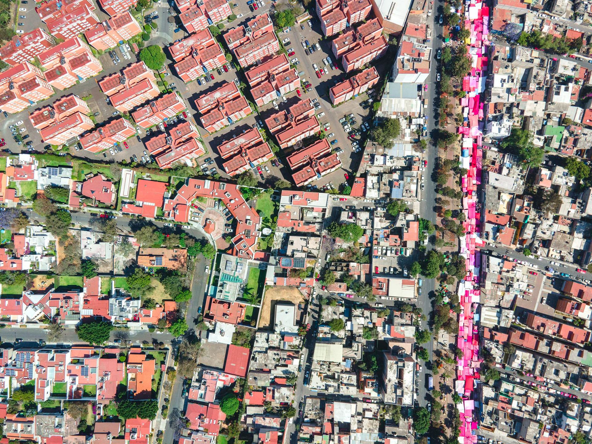 aerial view of mexico city