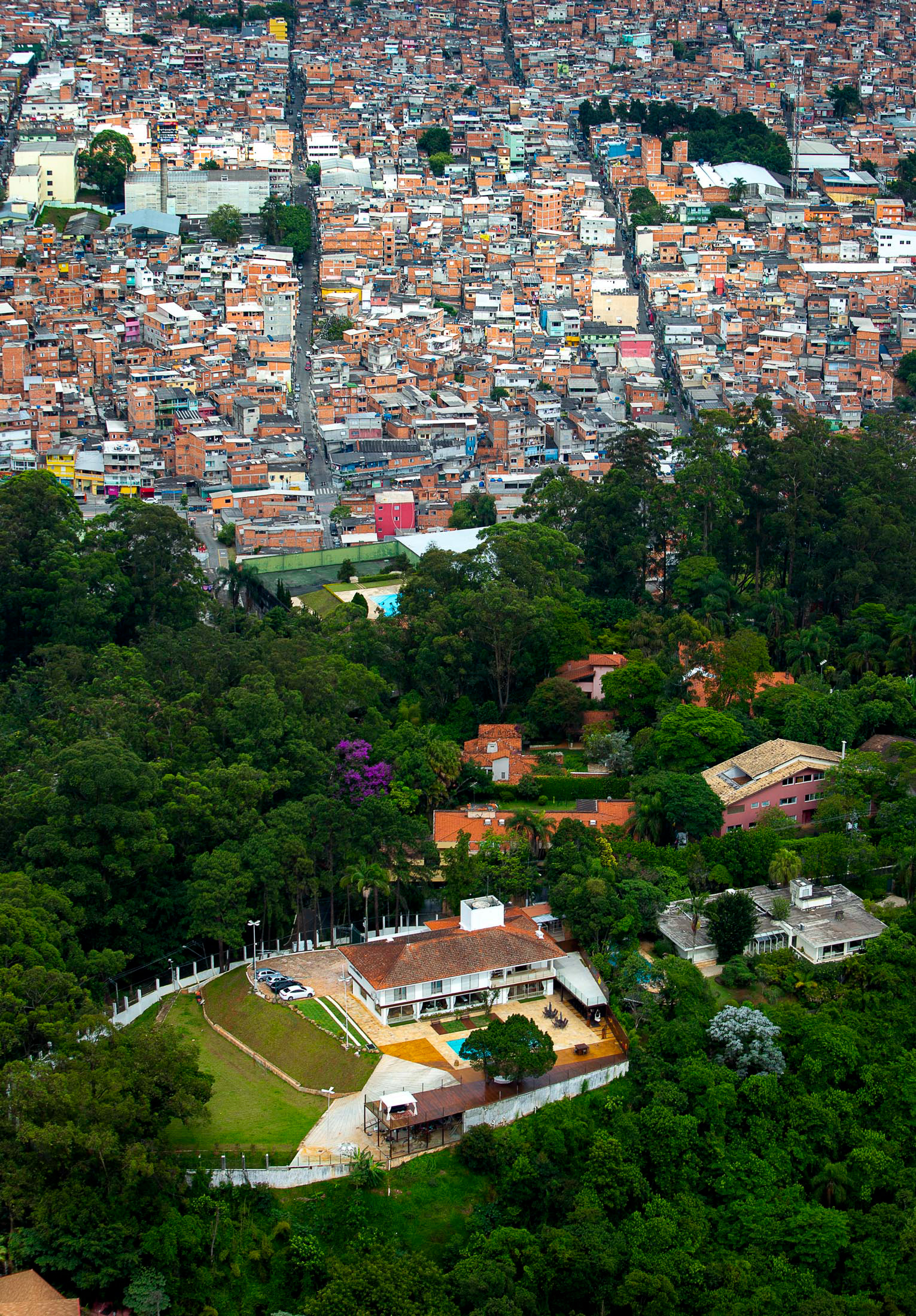 Inequality in Sao Paulo, Brazil.
