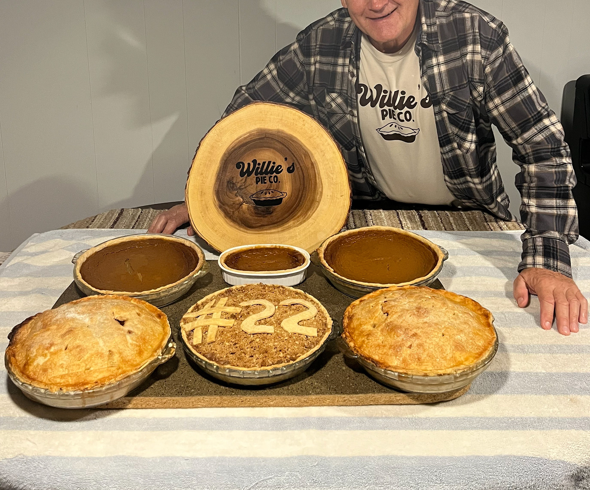 'Willie's Pie Co' V2, 2023, Procreate, Vinyl Transfer, Cricut.
