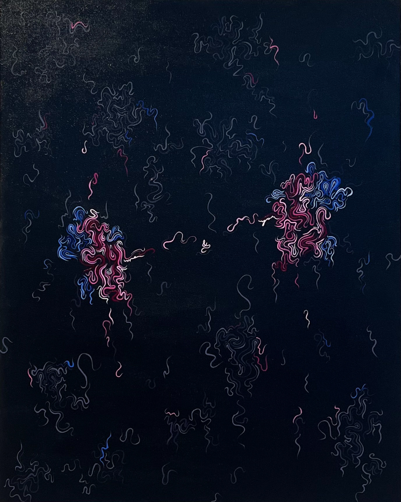 me & you, 2024, Acrylic on Canvas, 18x24.