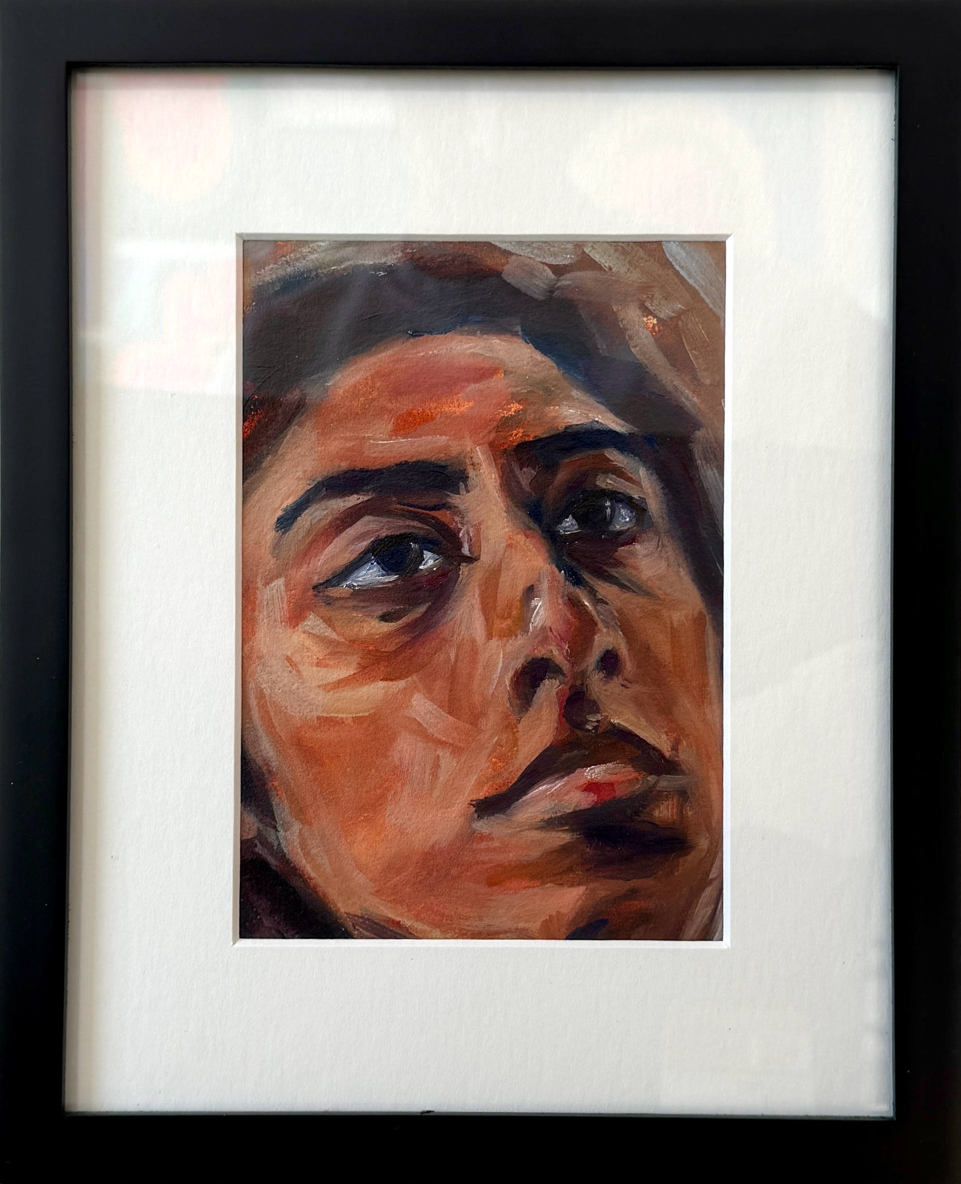 Divine Intervention, 5"x7", oil on oil paper