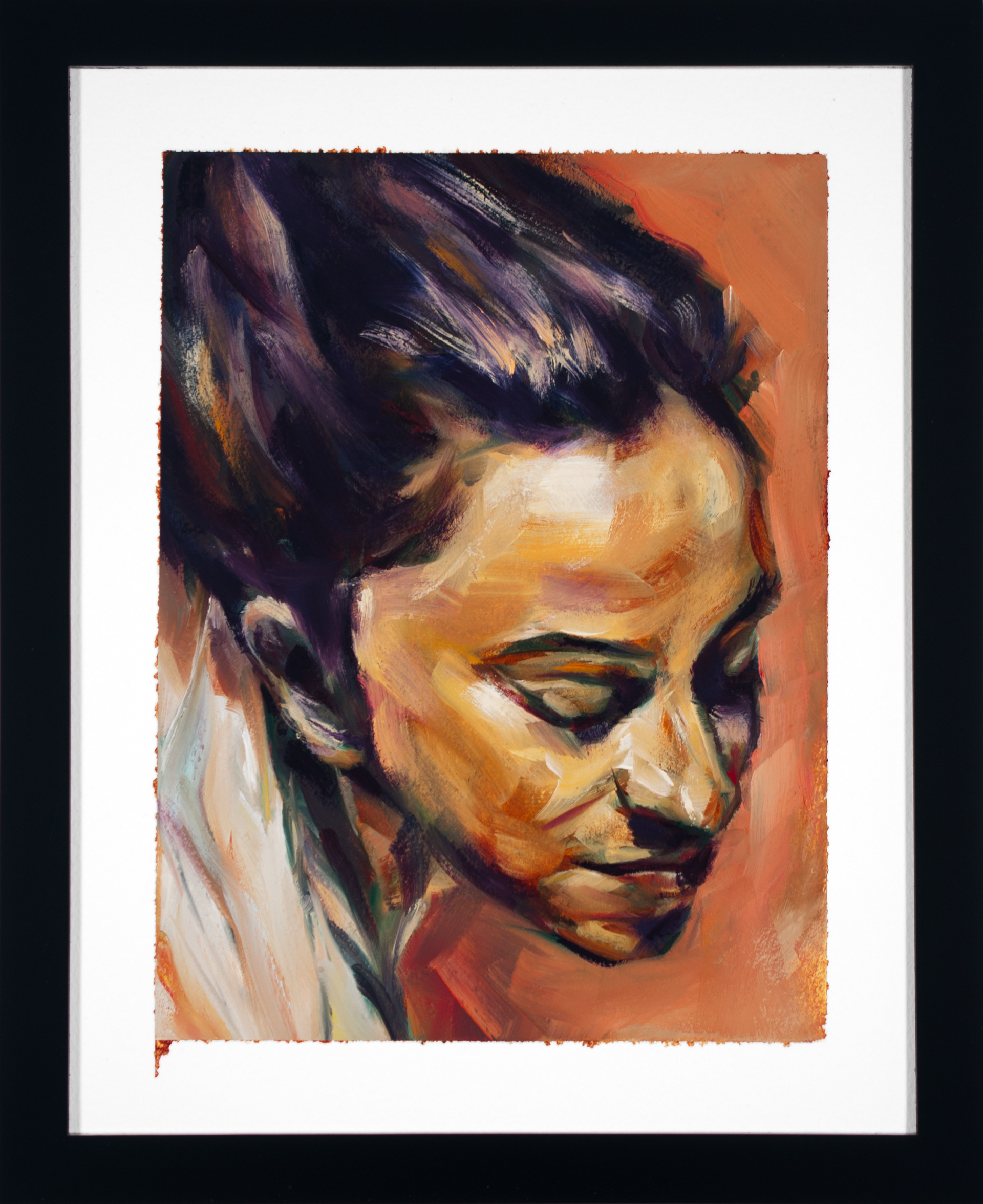 Reverie, 6"x8", oil on oil paper