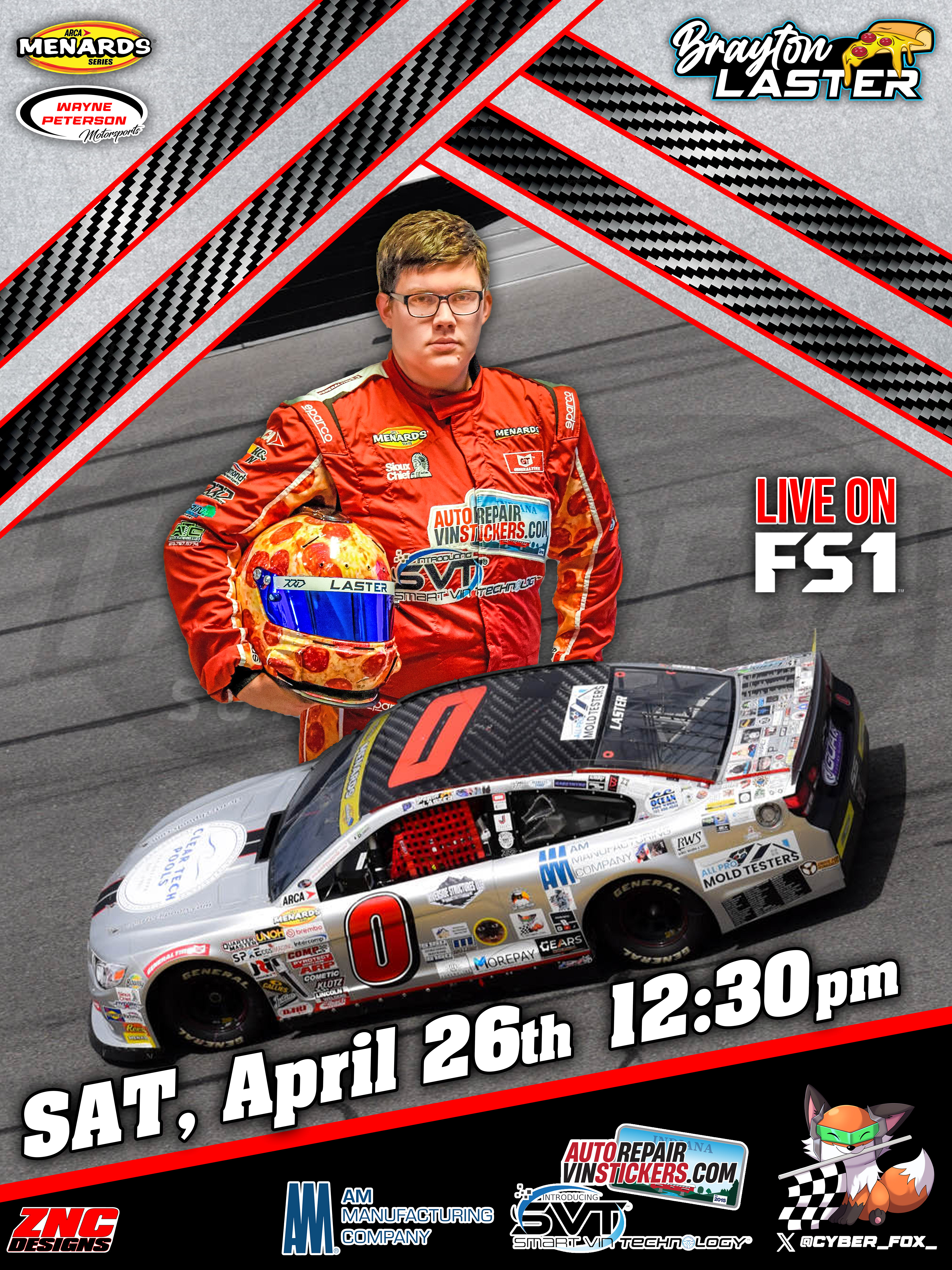 Brayton Laster 2025 Talladega Superspeedway Promo Graphic