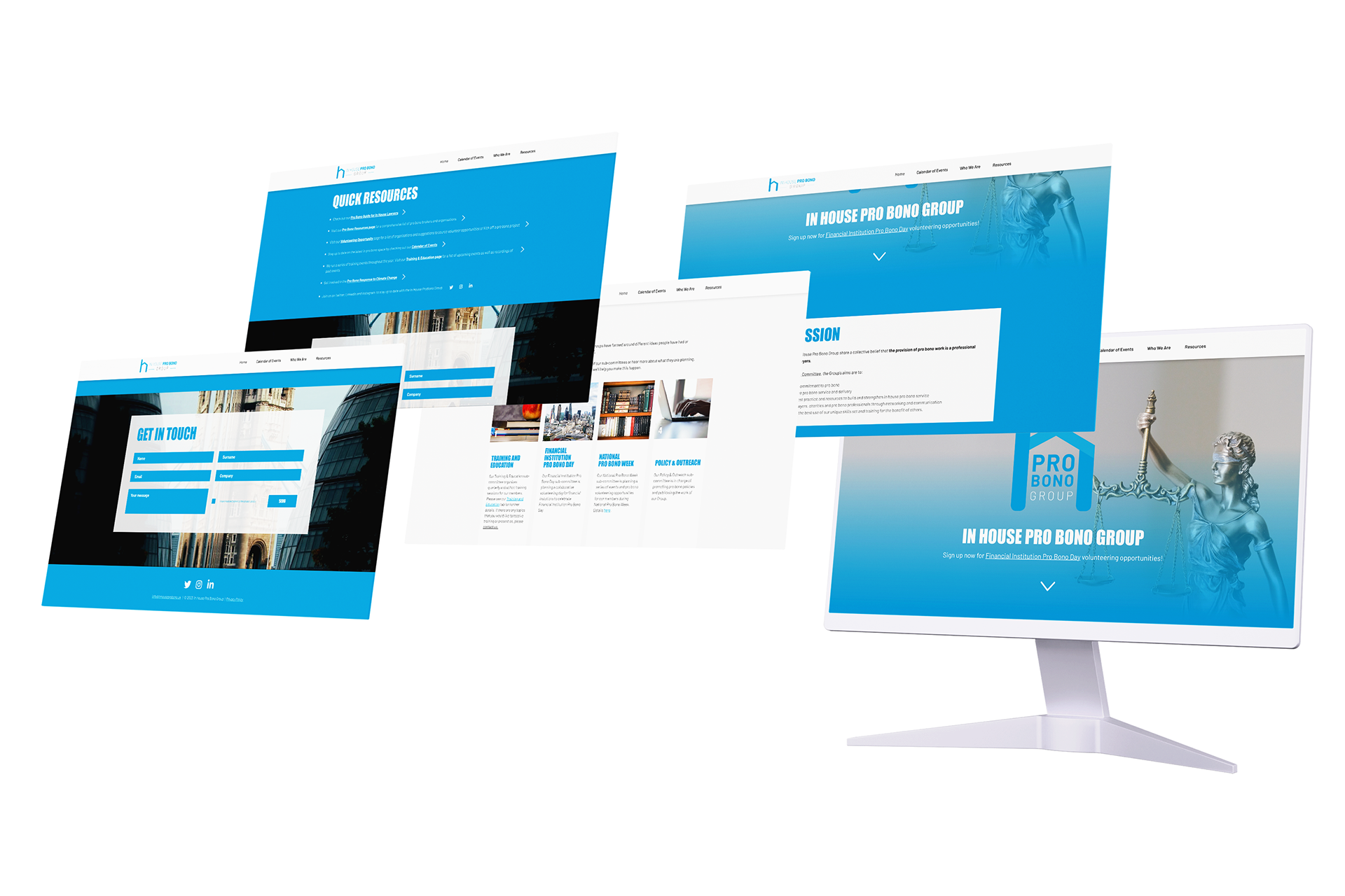 New Look of the In House Pro Bono Group Website