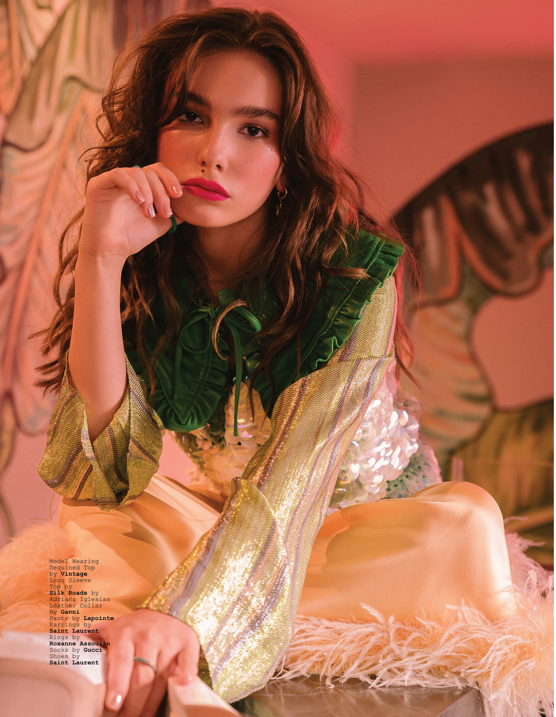 Young model zelda posing for photographer.