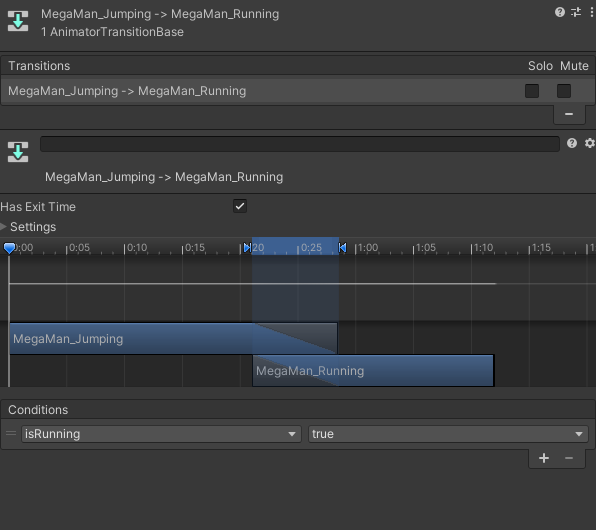 Making the transitions between jumping to running