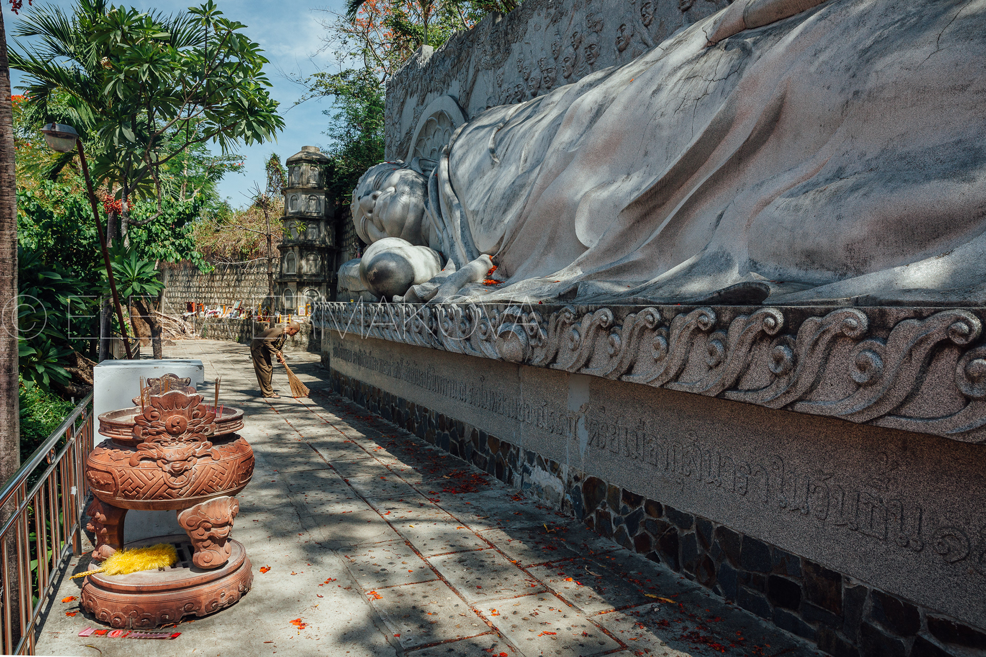 The lying Buddha, Long Son pagoda, Nha Trang, Vietnam