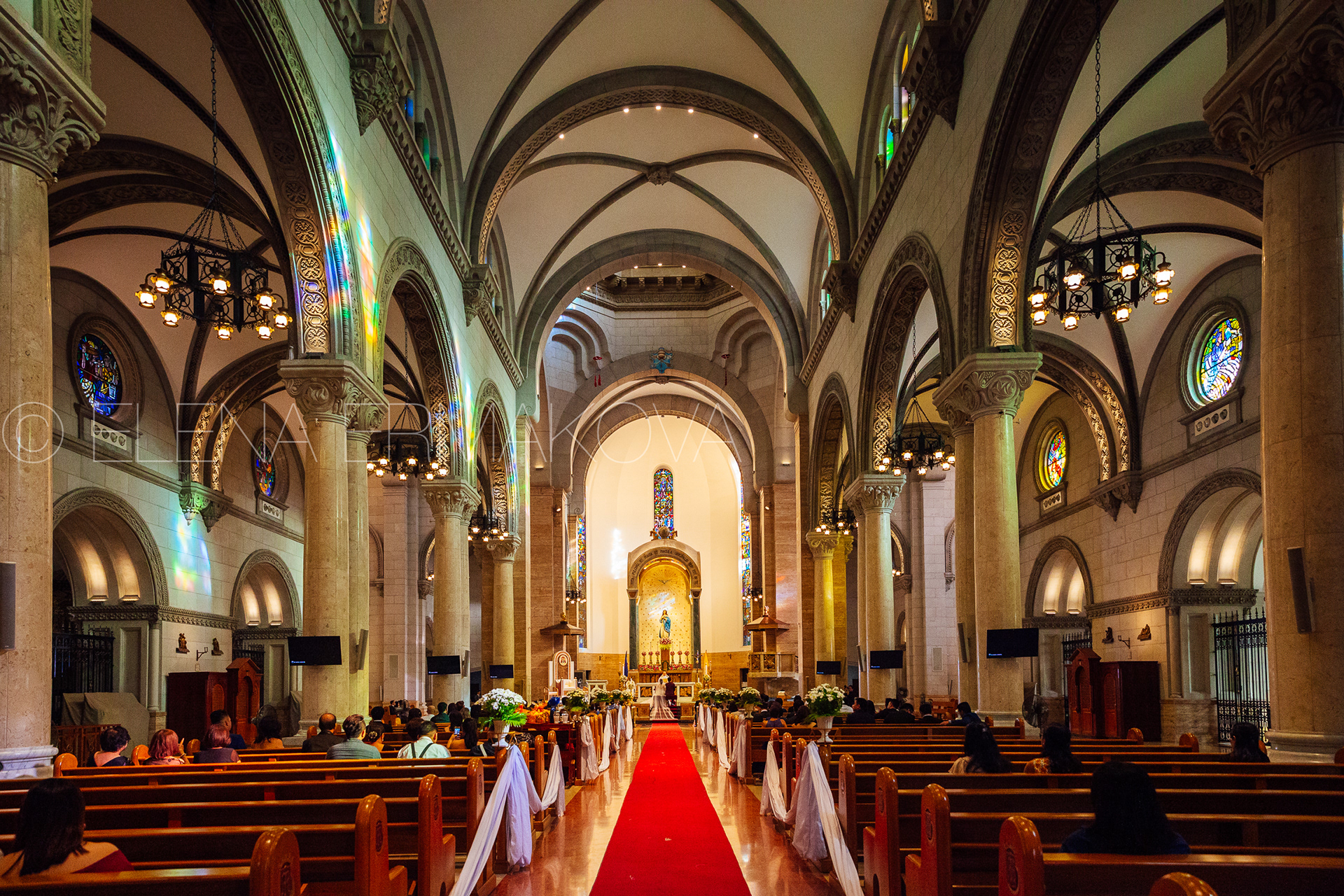 A wedding service at the Manila Cathedral, Manila, Philippines
