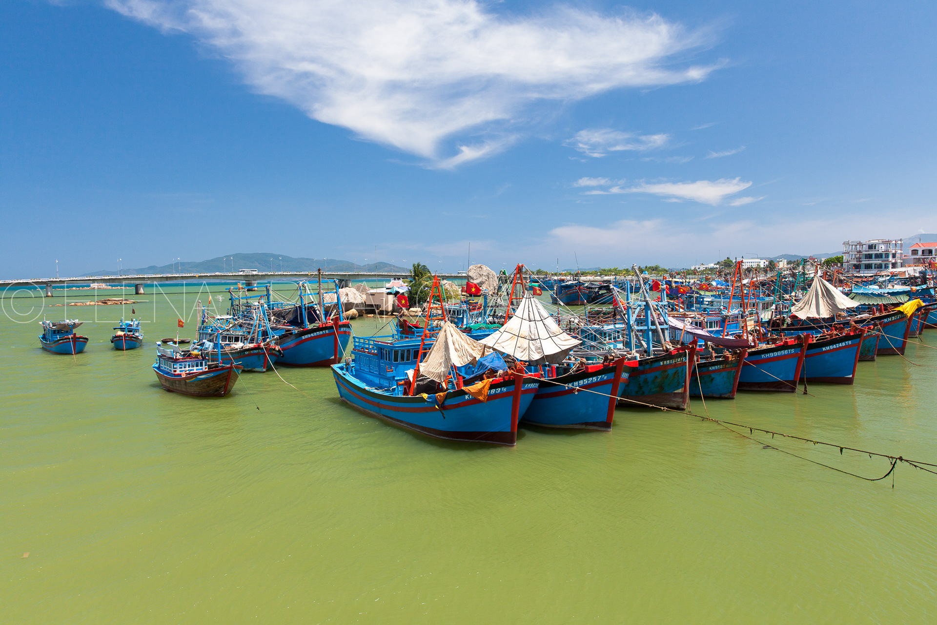 Fishing boats in the port near Nha Trang, Vietnam