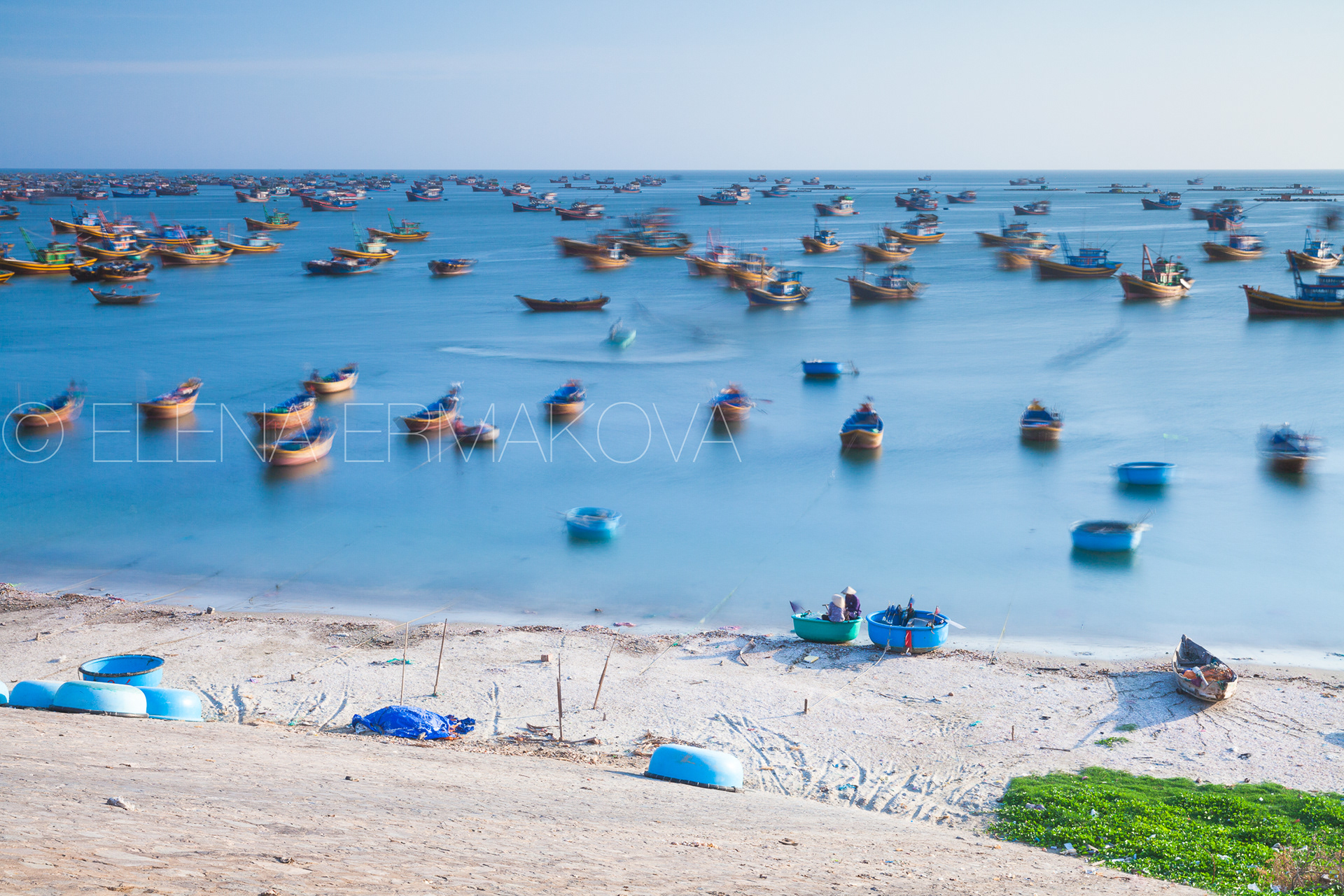 Fishing boats near Mui Ne, Vietnam