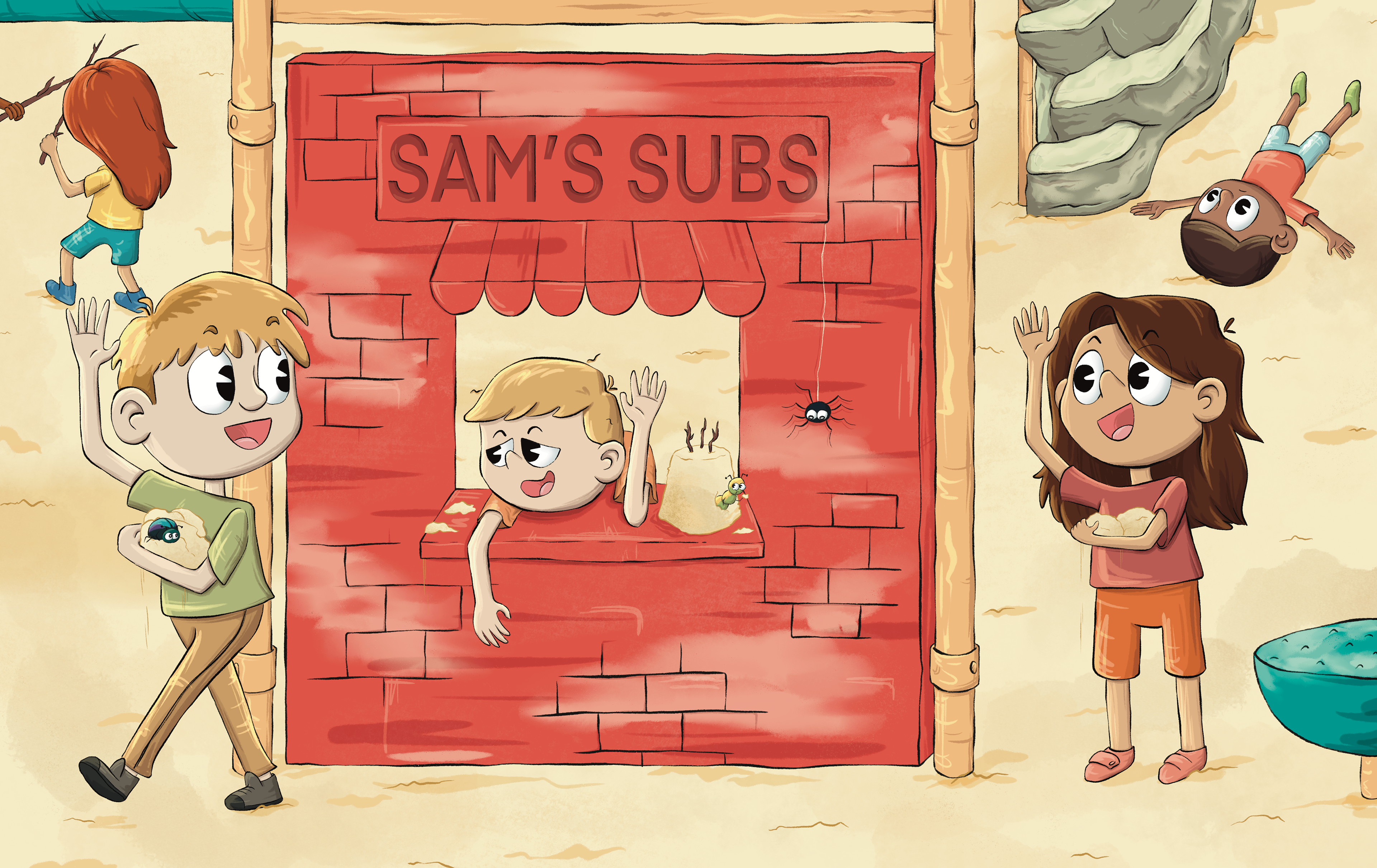 Recess Explorers: Sam's Subs, 16.25" x 10.25"