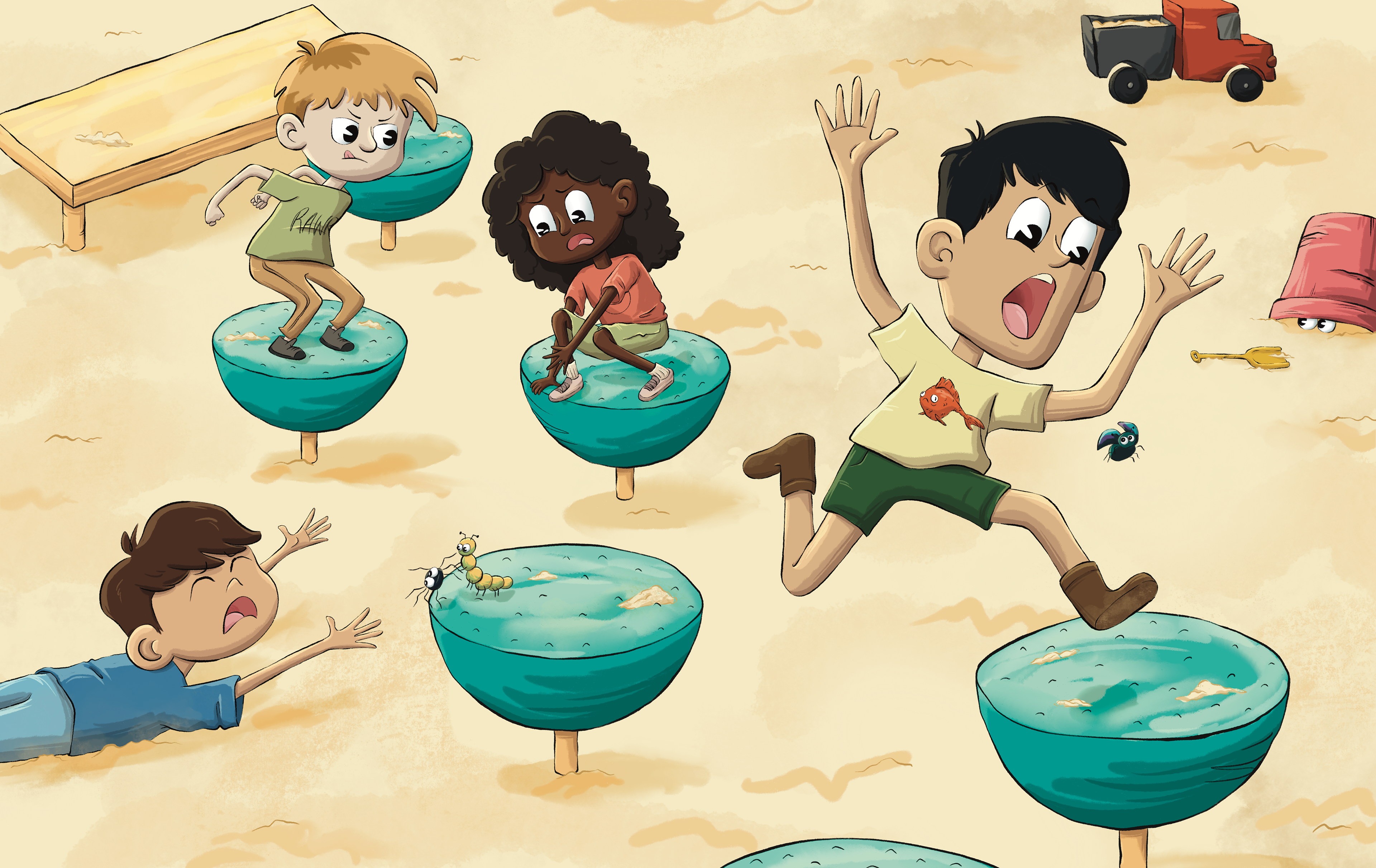 Recess Explorers: Stepping Stones, 16.25" x 10.25"
