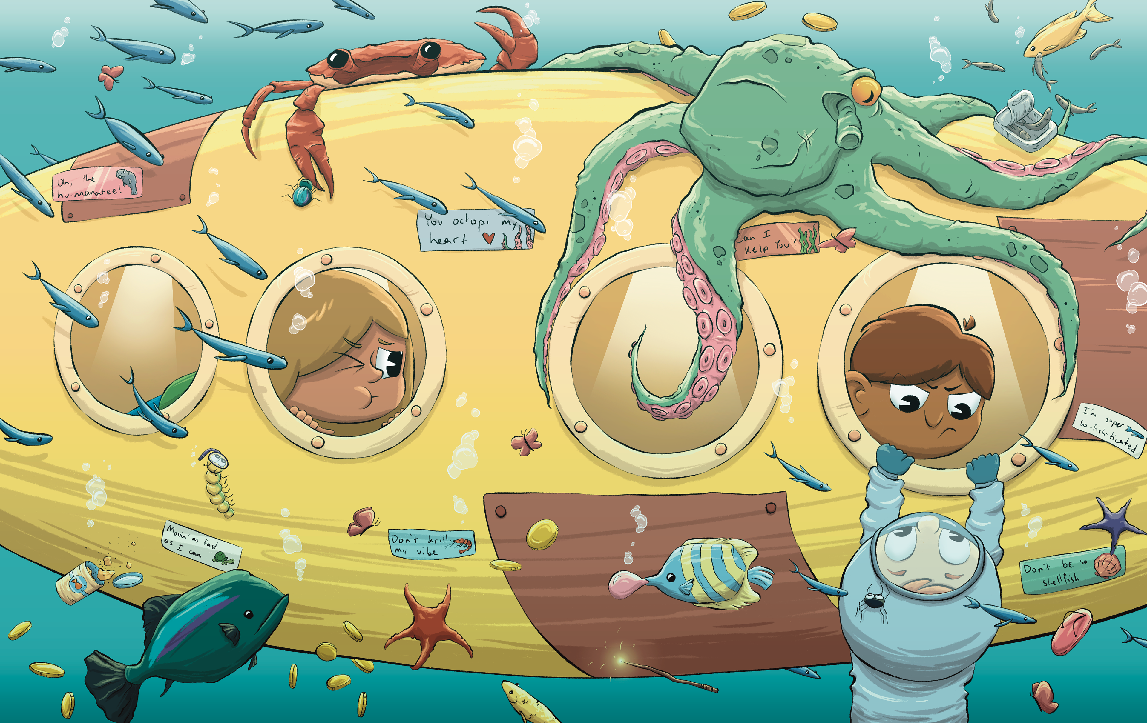 Recess Explorers: Submarine, 16.25" x 10.25"