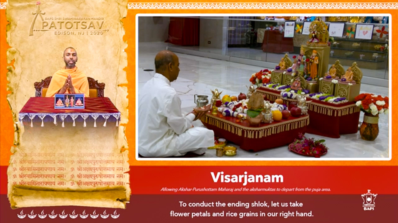 Screenshot from the live program.