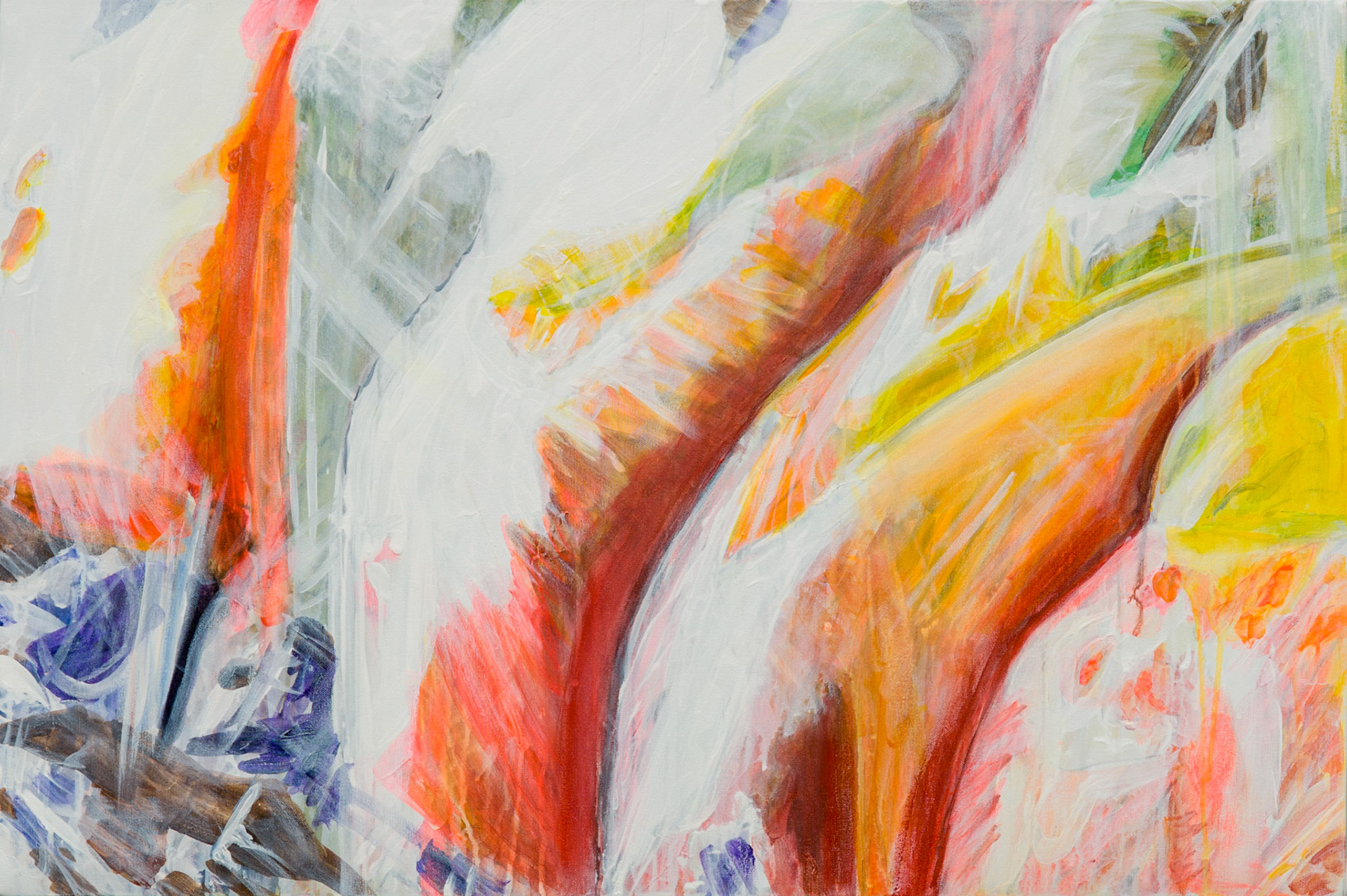 "Laps" 2014, Acrylic on Canvas, 24x36 in