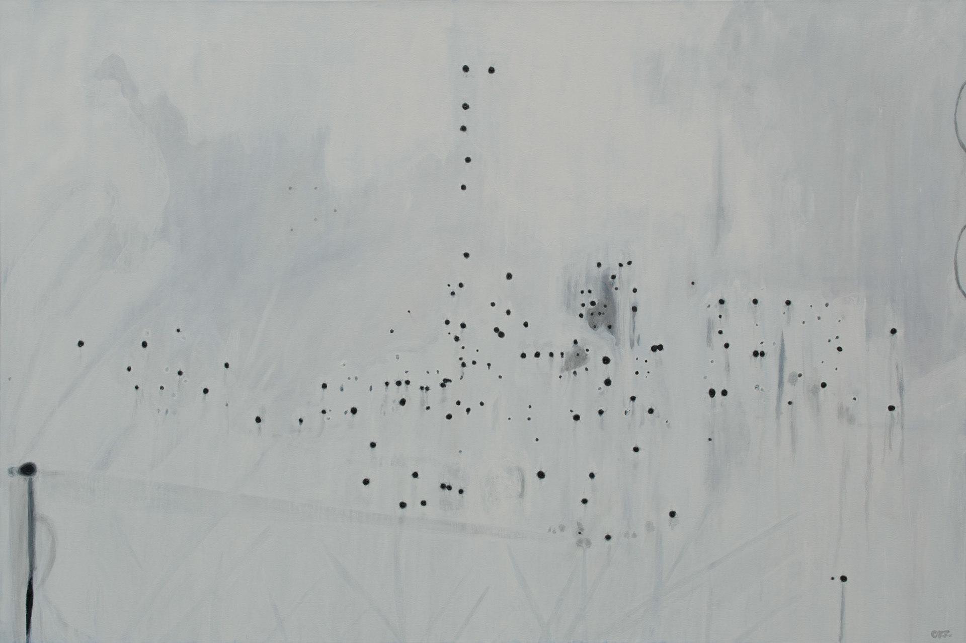 "Space Between" 2014, Acrylic on Canvas, 48x72 in SOLD