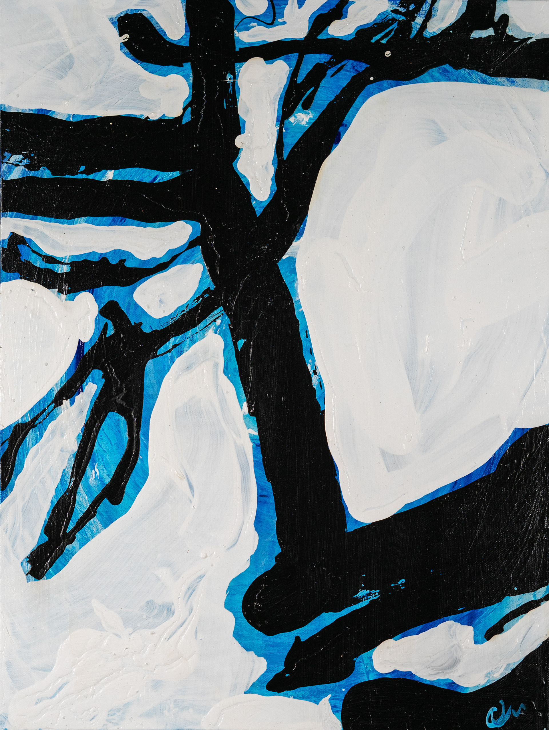 "Chasing Light and Shadow 2" 2024, Acryic on Canvas, 18x24 in