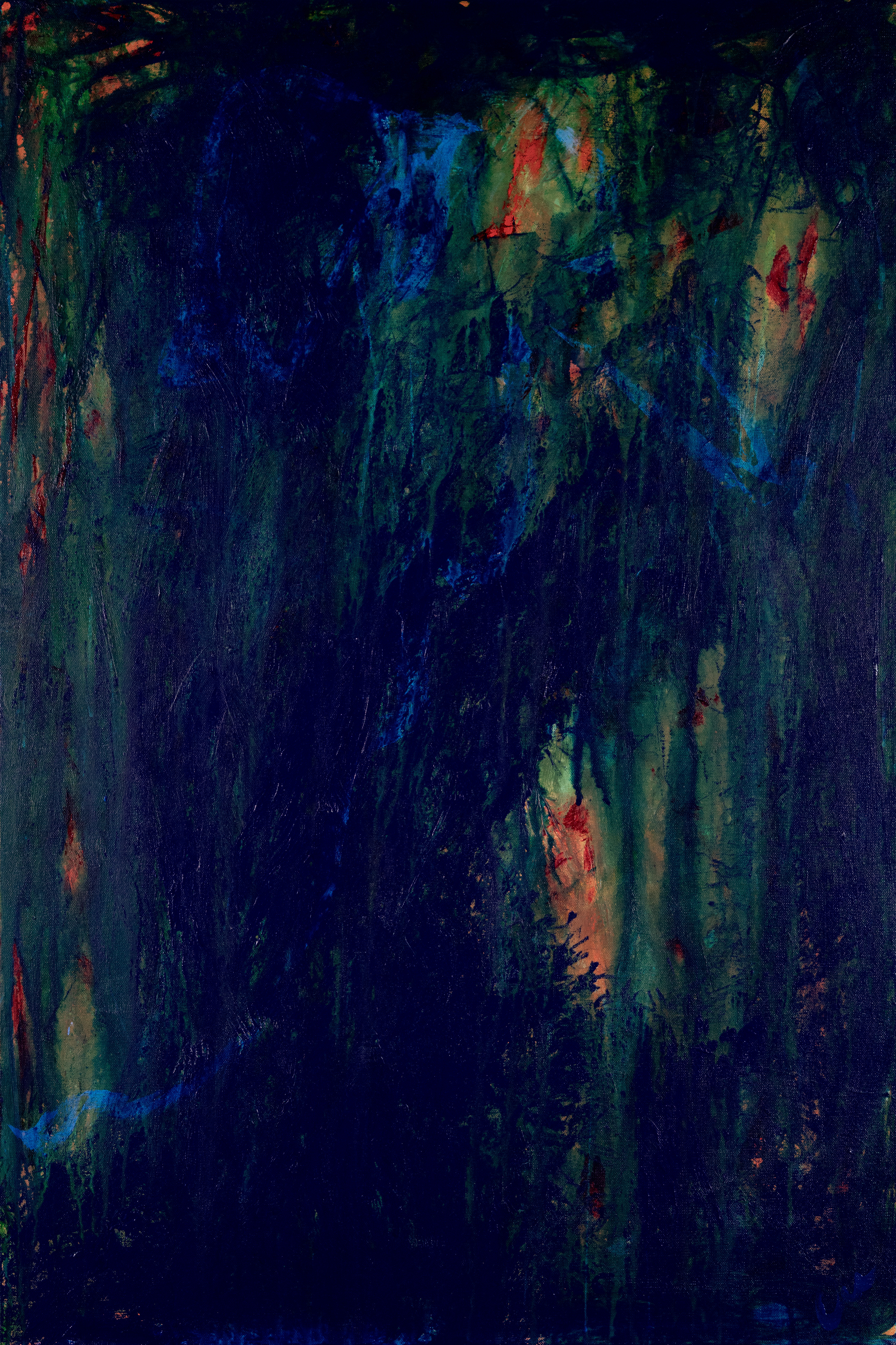 "Stretching and Chasing 2" 2024, Acryic on Canvas, 24x36 in