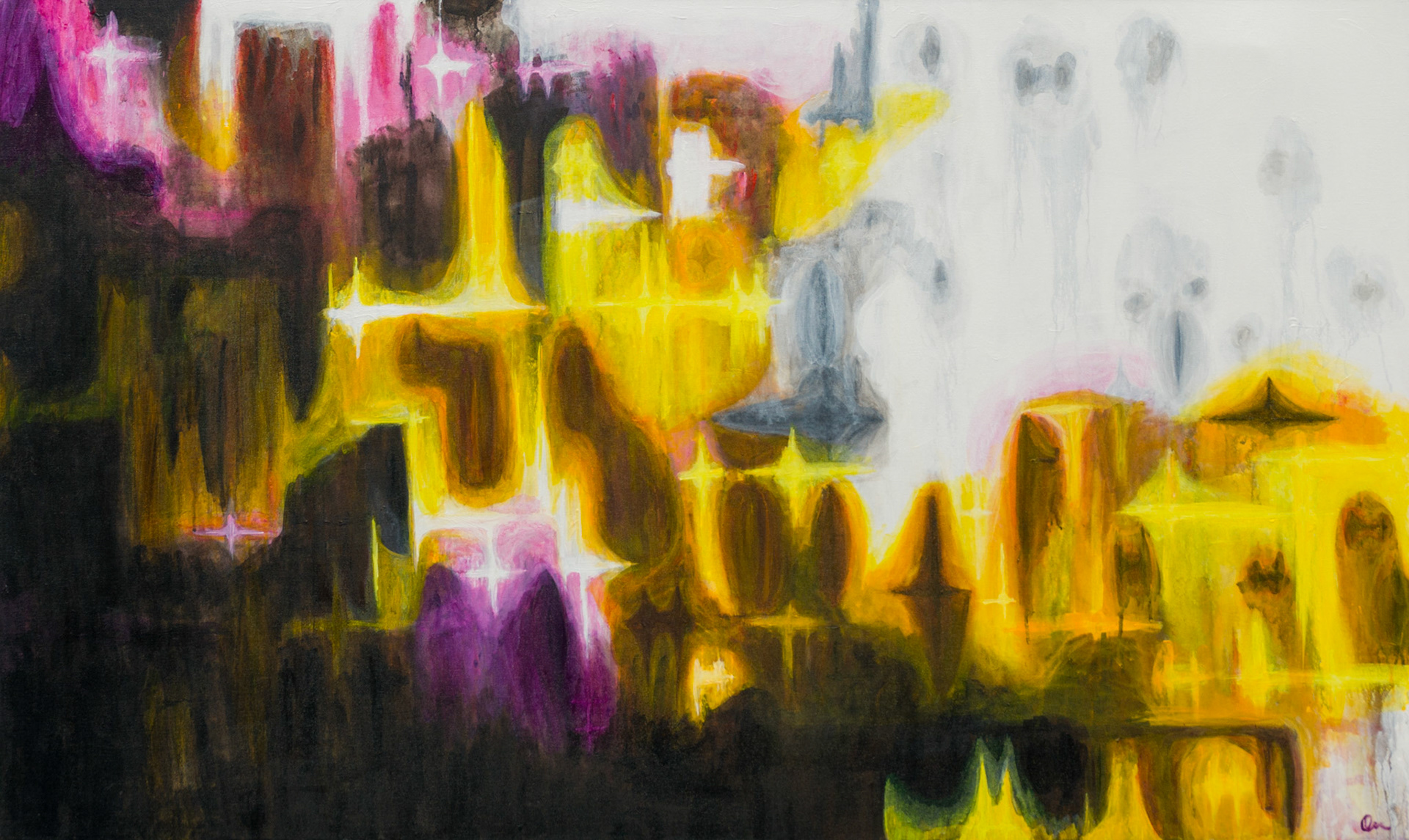 "Light" 2016, Acrylic on Canvas, 36x60 in