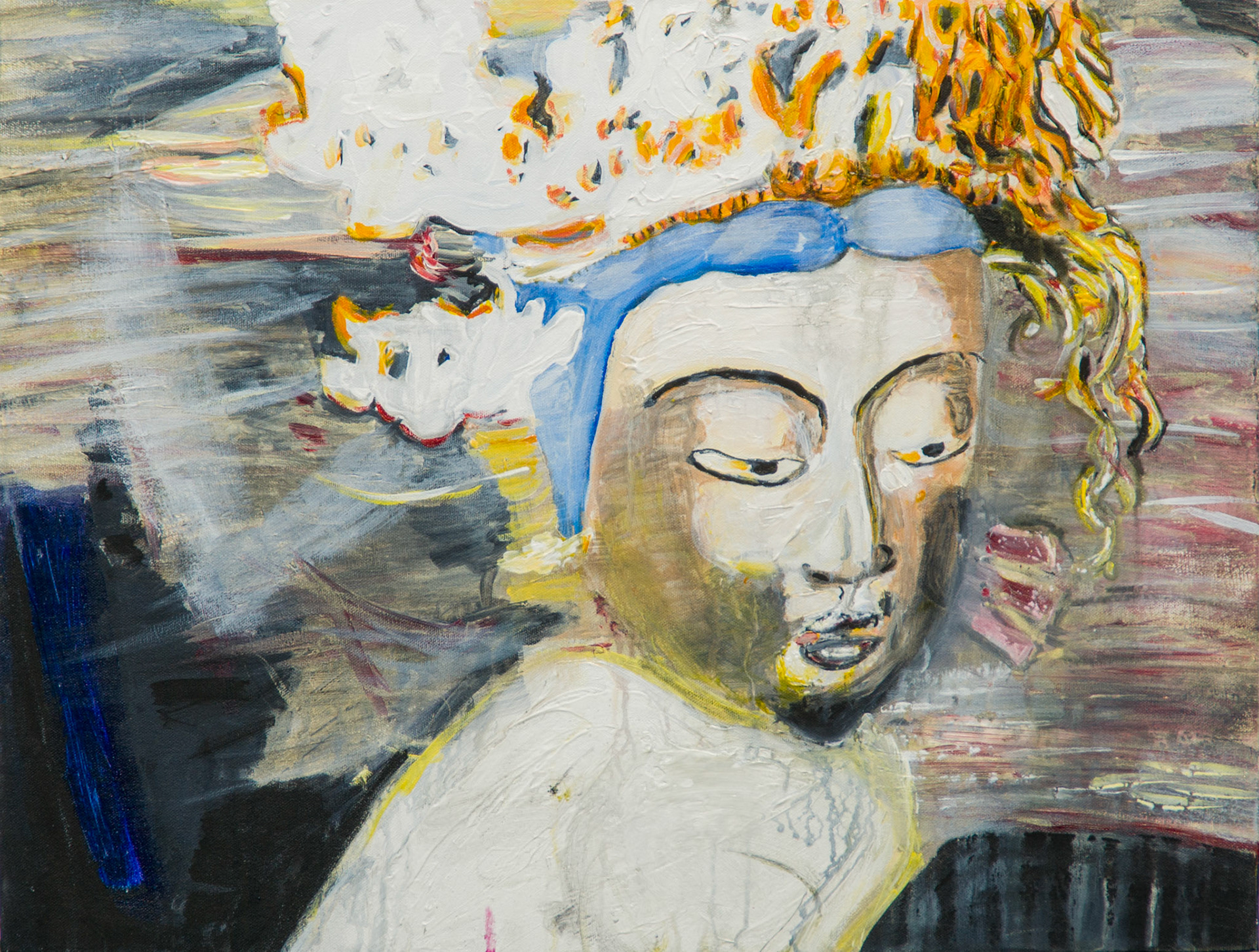 "Moving Through" 2014, Acrylic on Canvas, 18x24 in