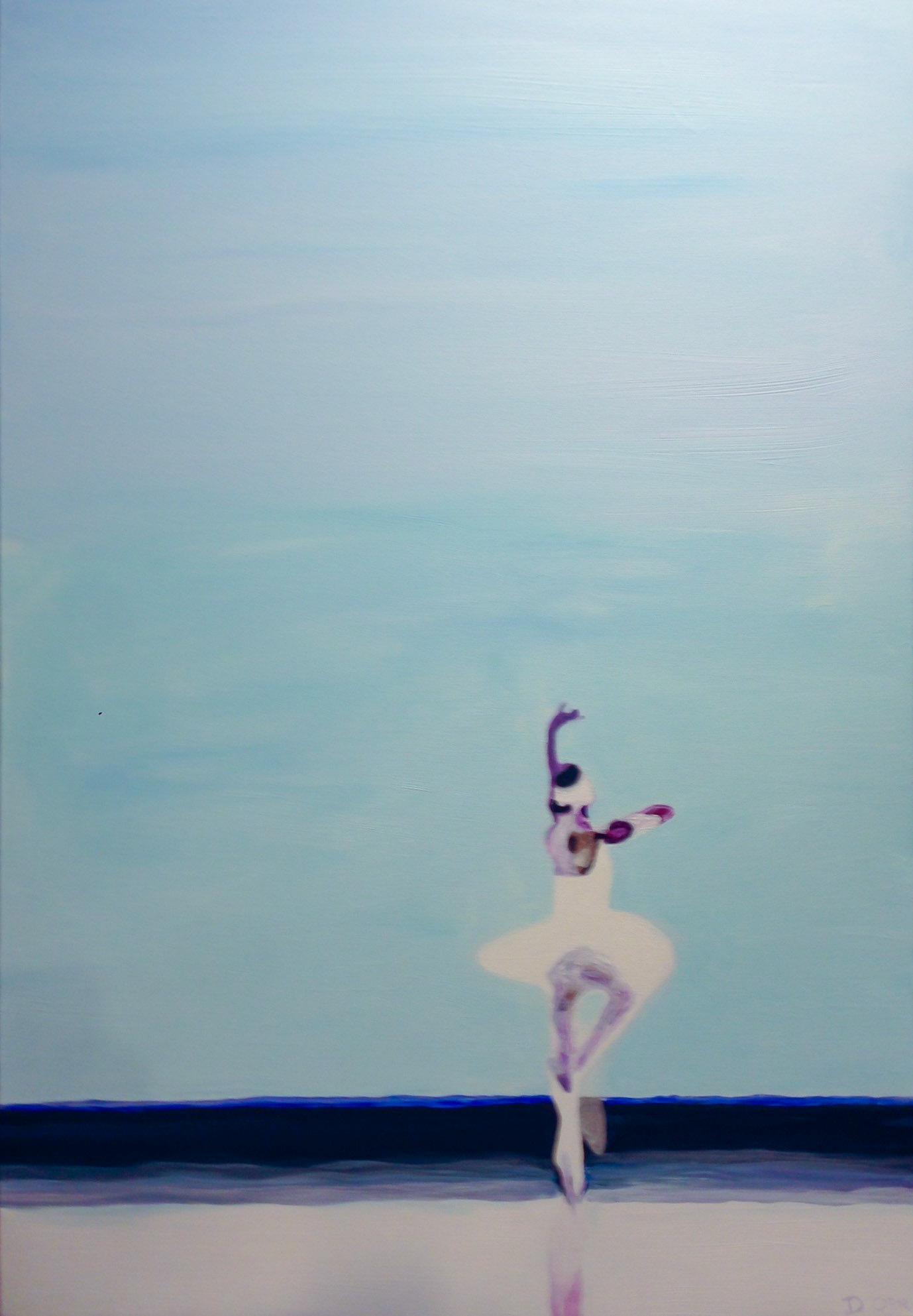 "Ballerina in Blue 2" 2014, Acrylic on Canvas, 36x24 in SOLD