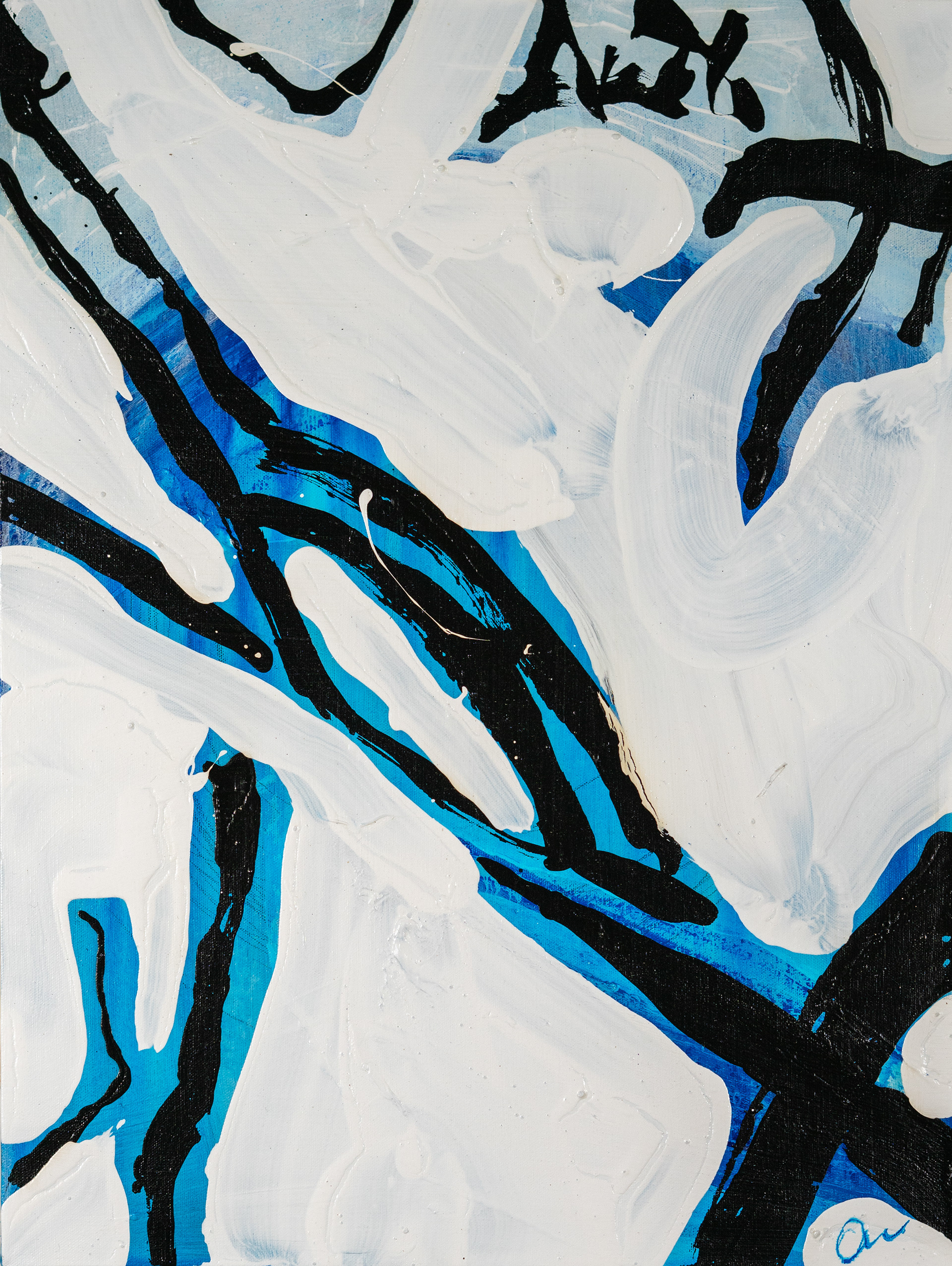 "Chasing Light and Shadow 5" 2024, Acryic on Canvas, 18x24 in