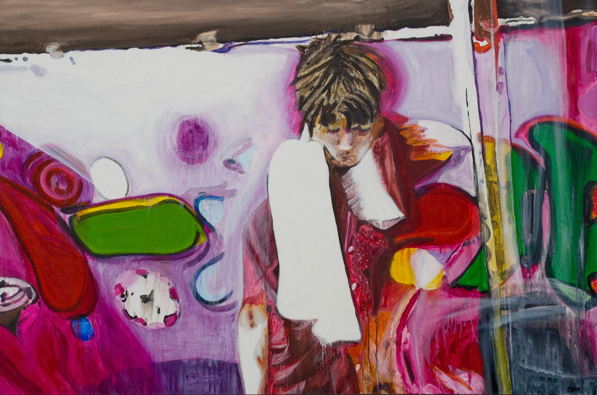 "Yuasa Matsuri 2" 2015, Acrylic on Canvas, 48x72 in