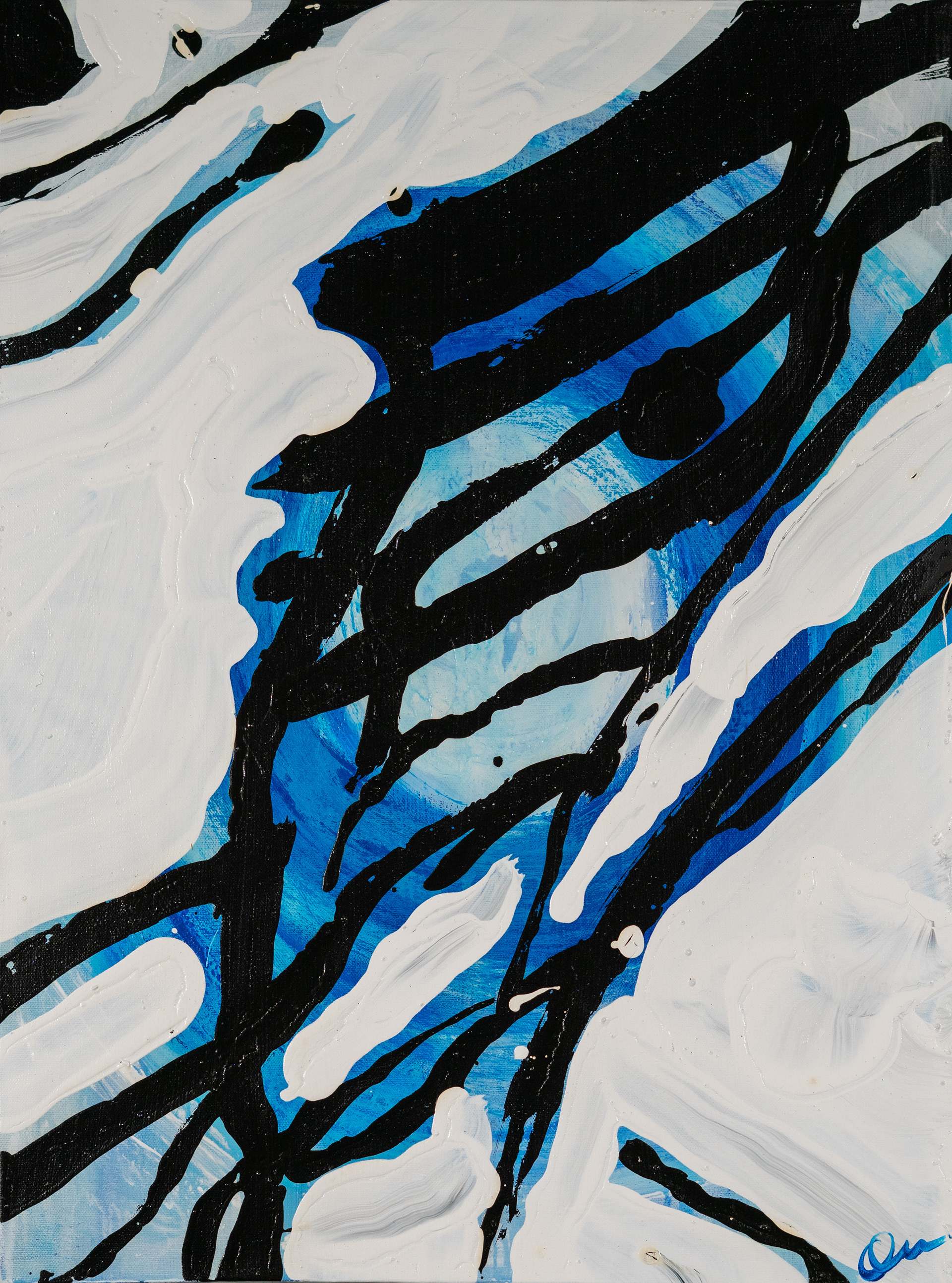 "Chasing Light and Shadow 3" 2024, Acryic on Canvas, 18x24 in