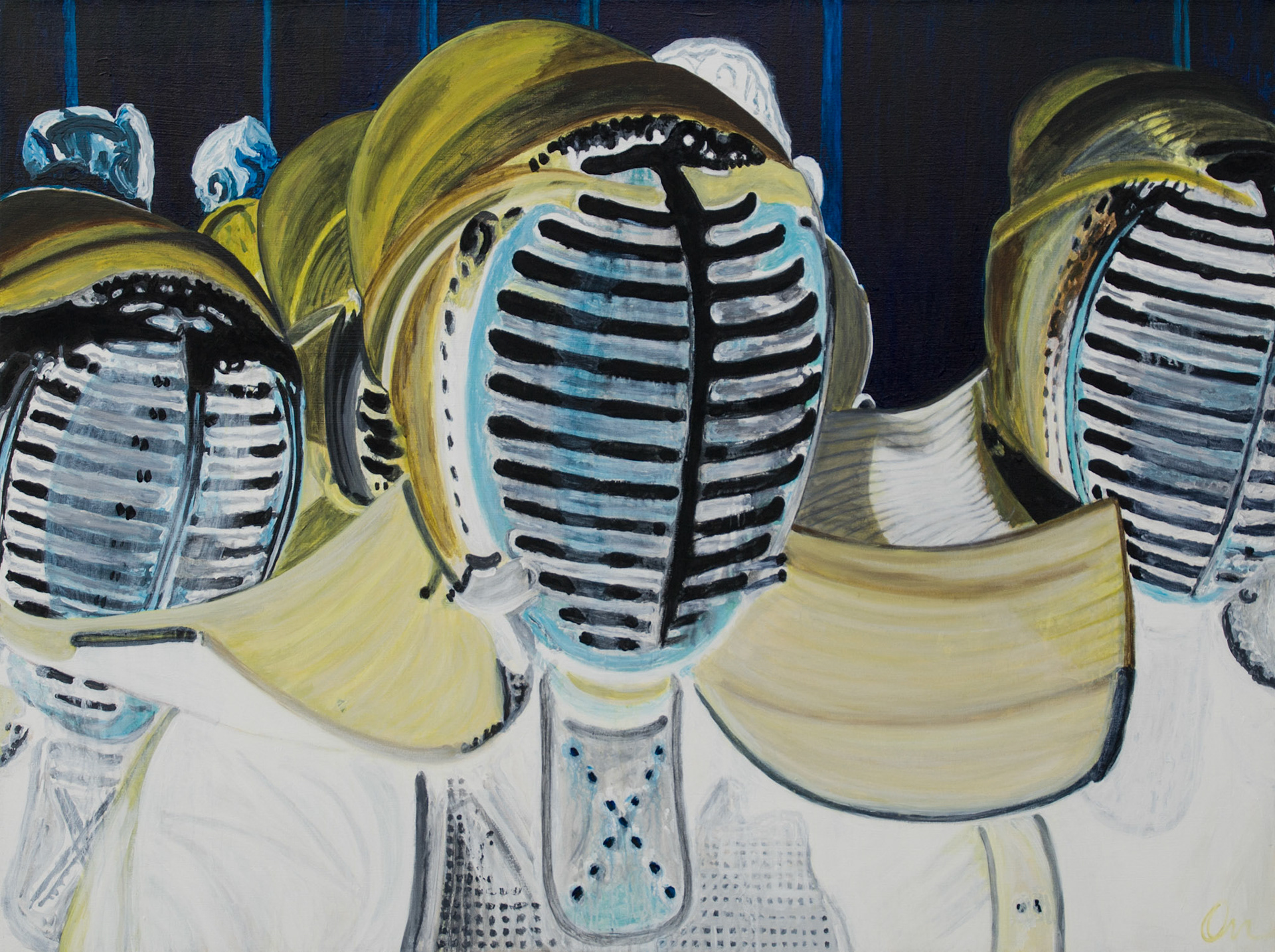 "Attention" 2017, Acrylic on Canvas, 48x65 in