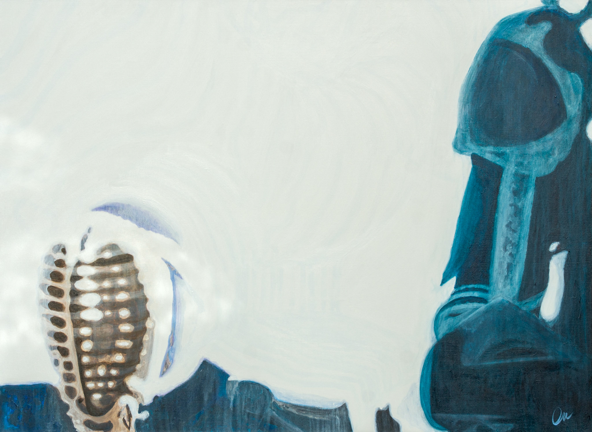 "Protected" 2016, Acrylic on Canvas, 48x65 in