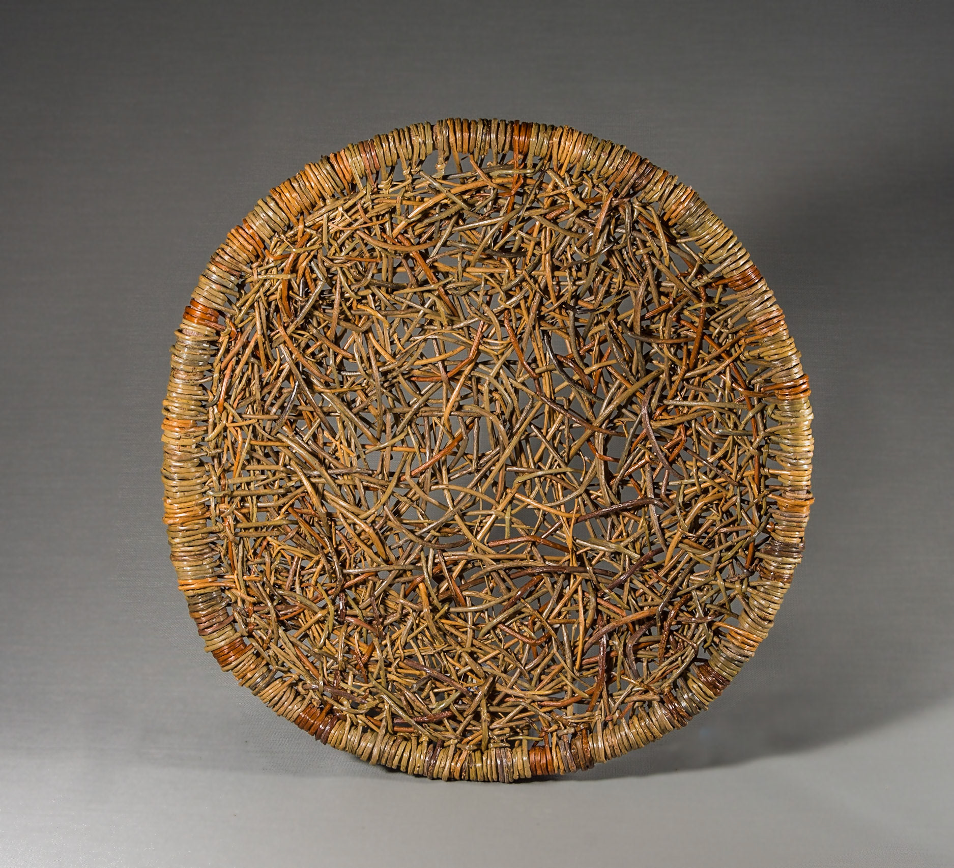 random weave on circular willow frame