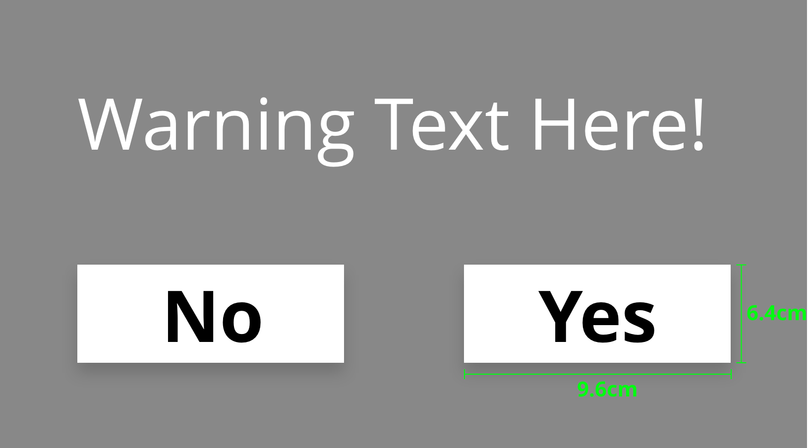 Warning Widget with two options