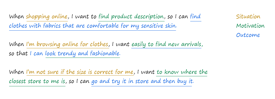 user stories online shopping