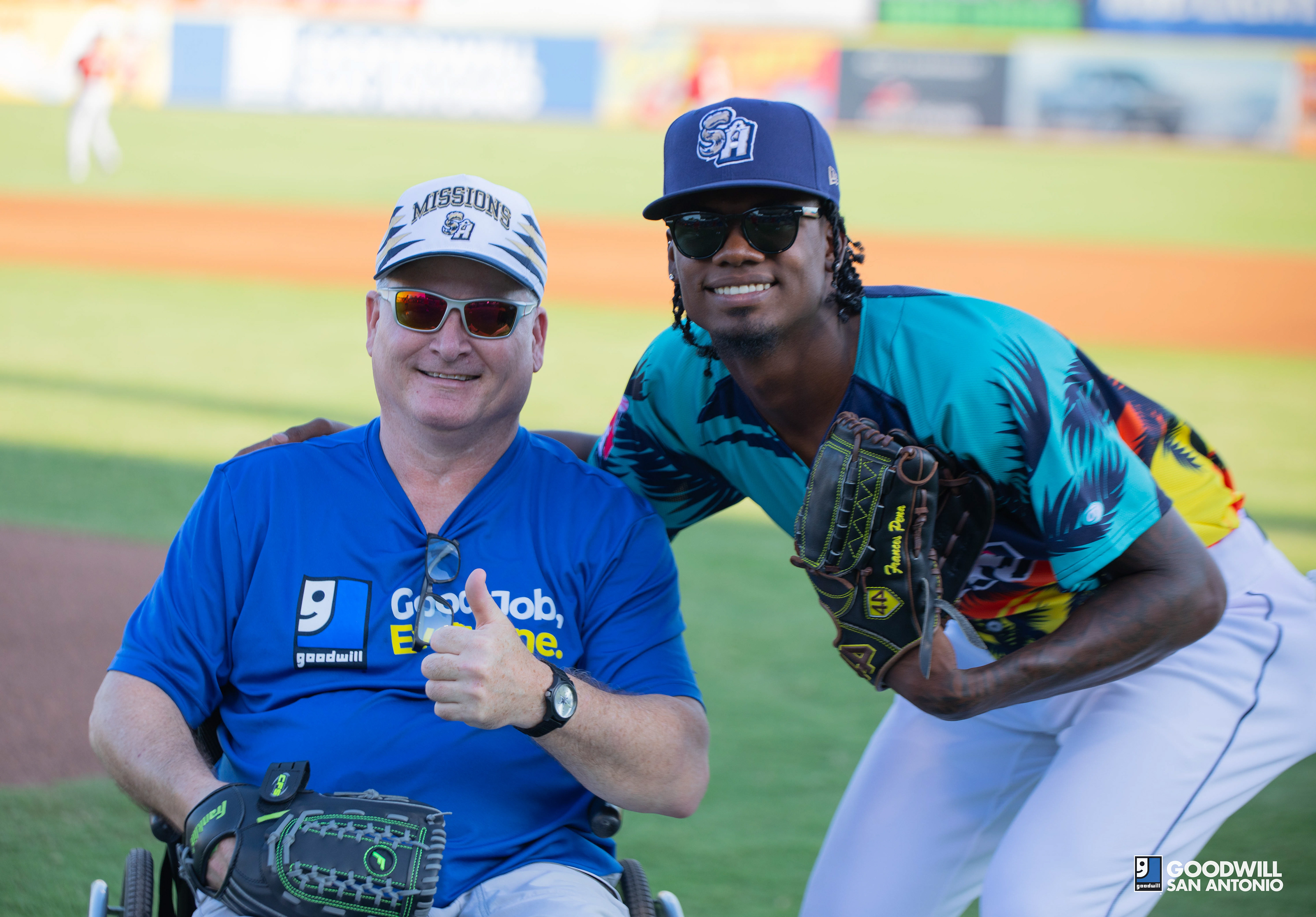 Goodwill San Antonio Team Member and San Antonio Missions Baseball Player - Photo taken by Vanessa Mallari