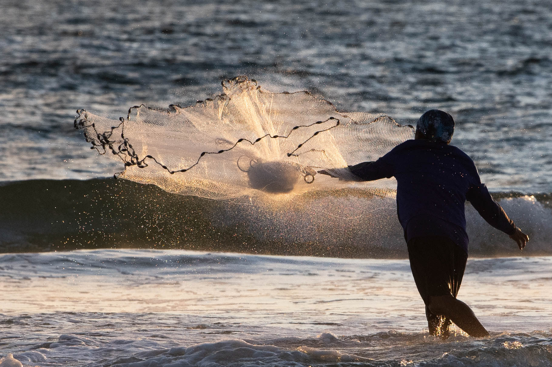 Netting Bait Fish - Point Inlet, FL